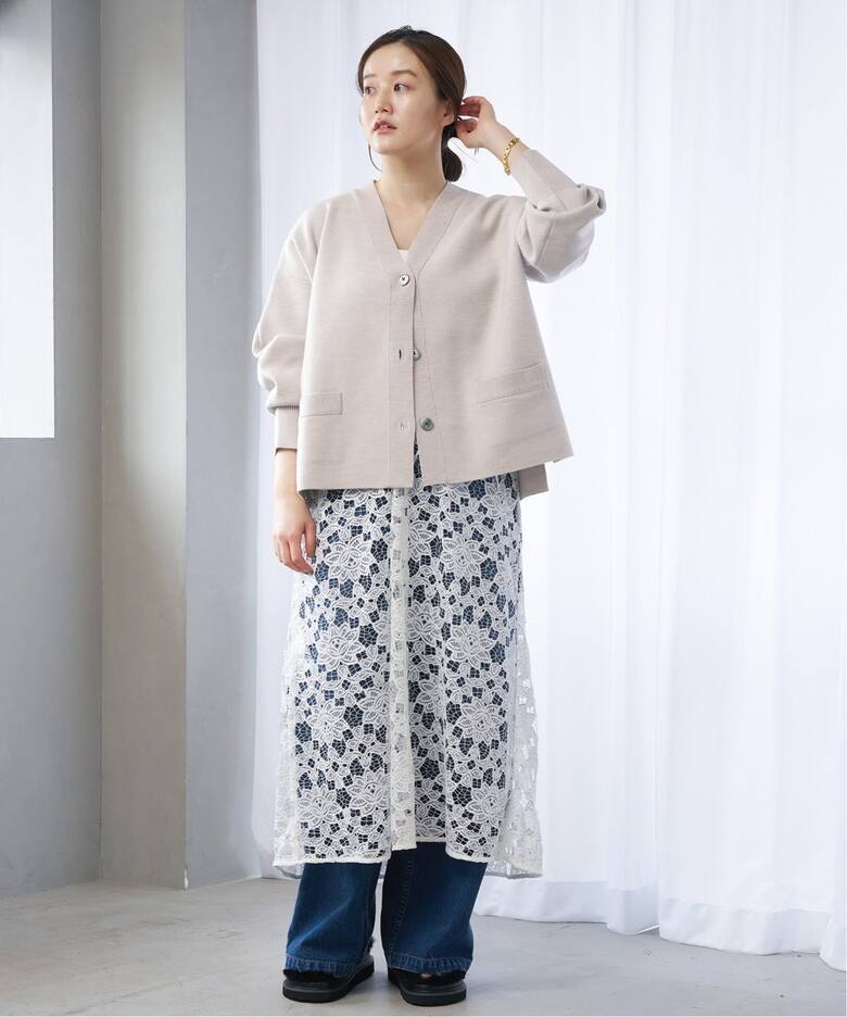 スーパーファインスムース ショートカーディガン（カーディガン  