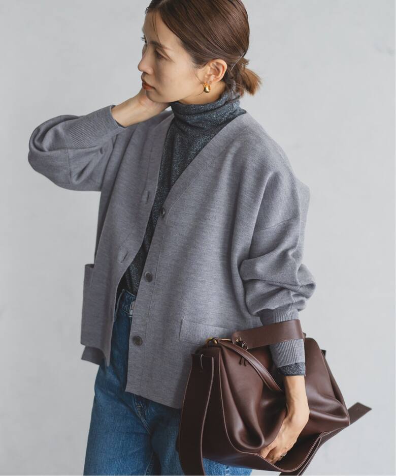 スーパーファインスムース ショートカーディガン（カーディガン  