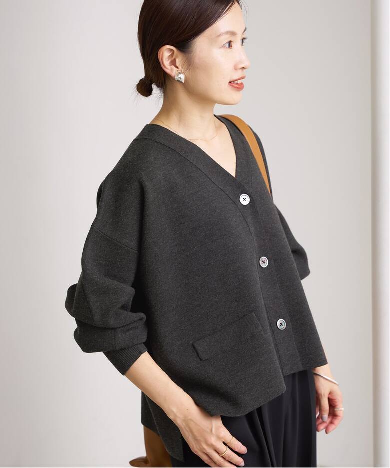 スーパーファインスムース ショートカーディガン（カーディガン  