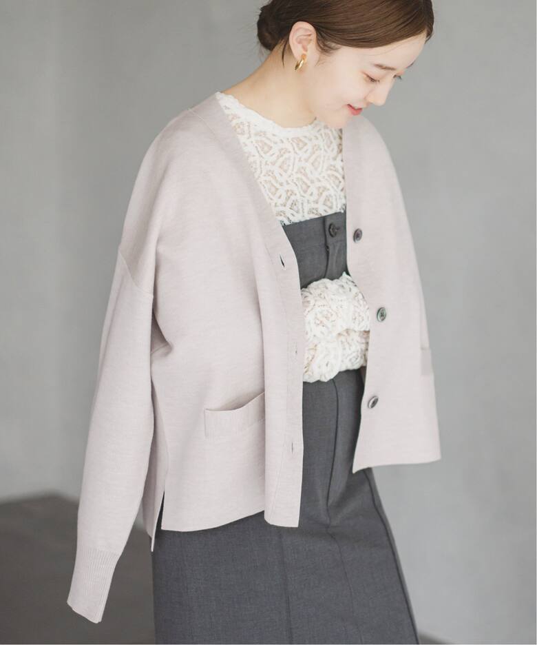 スーパーファインスムース ショートカーディガン（カーディガン  