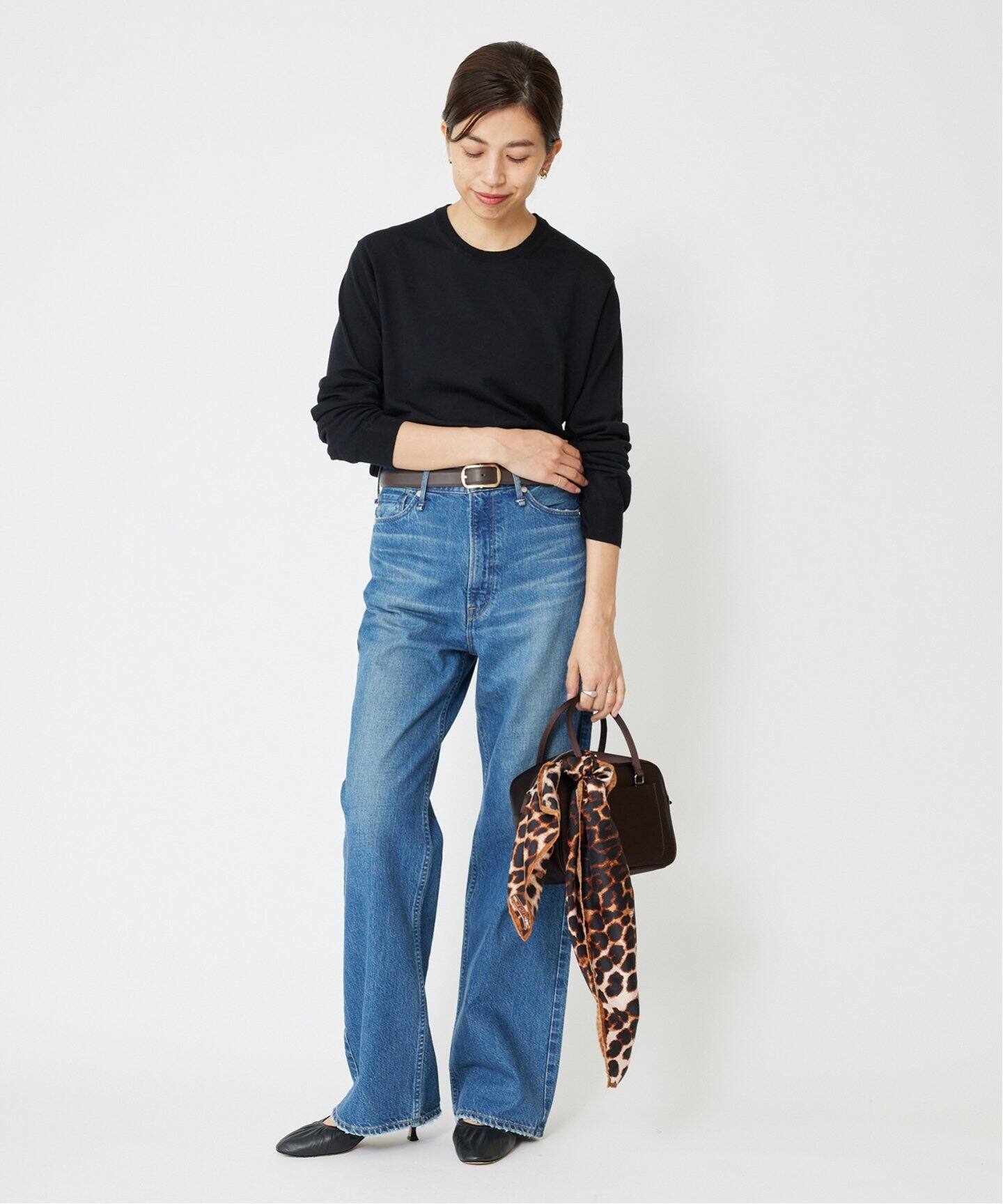 18Gプレーンクルーネックプルオーバー（ニット／セーター