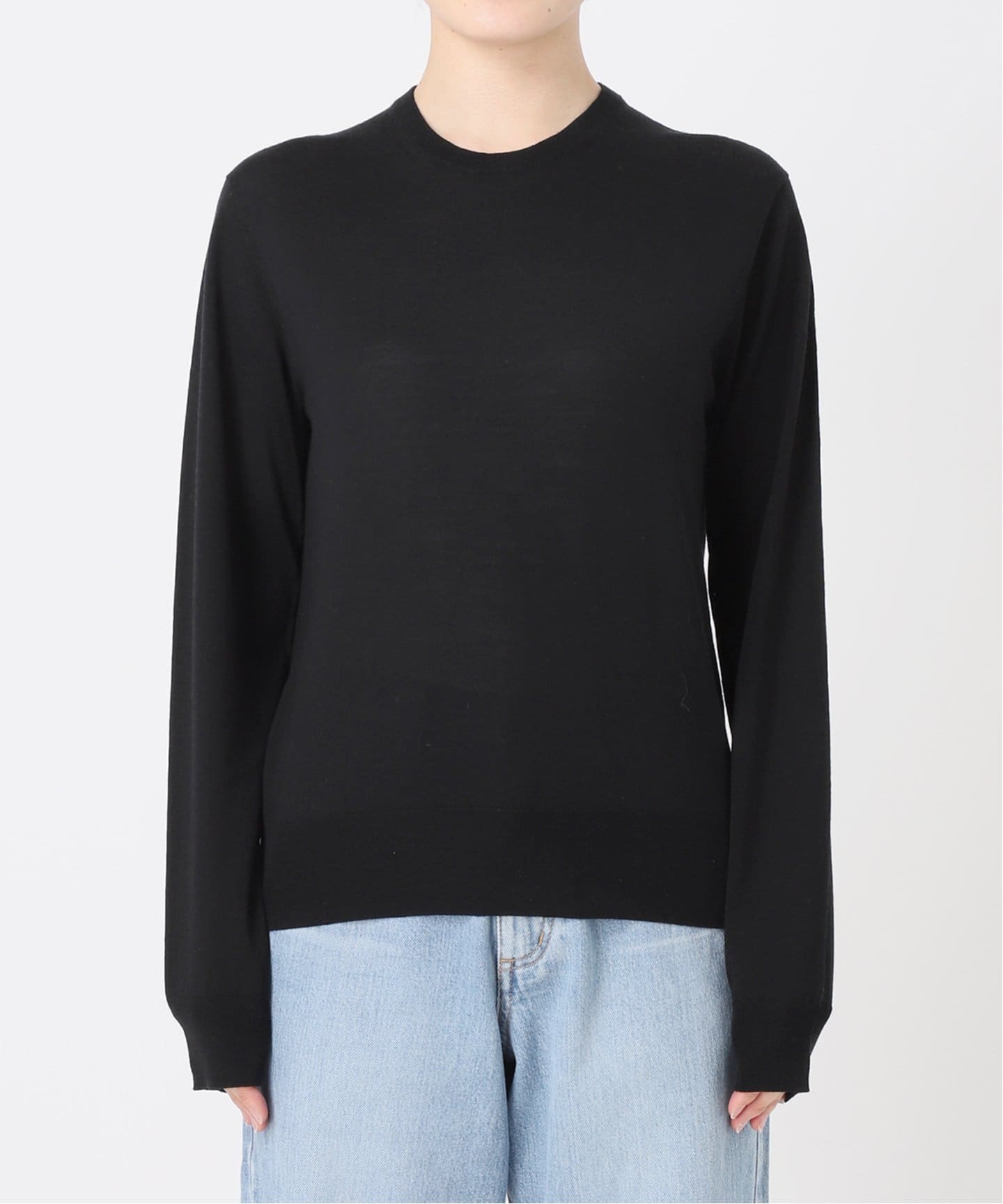 18Gプレーンクルーネックプルオーバー（ニット／セーター