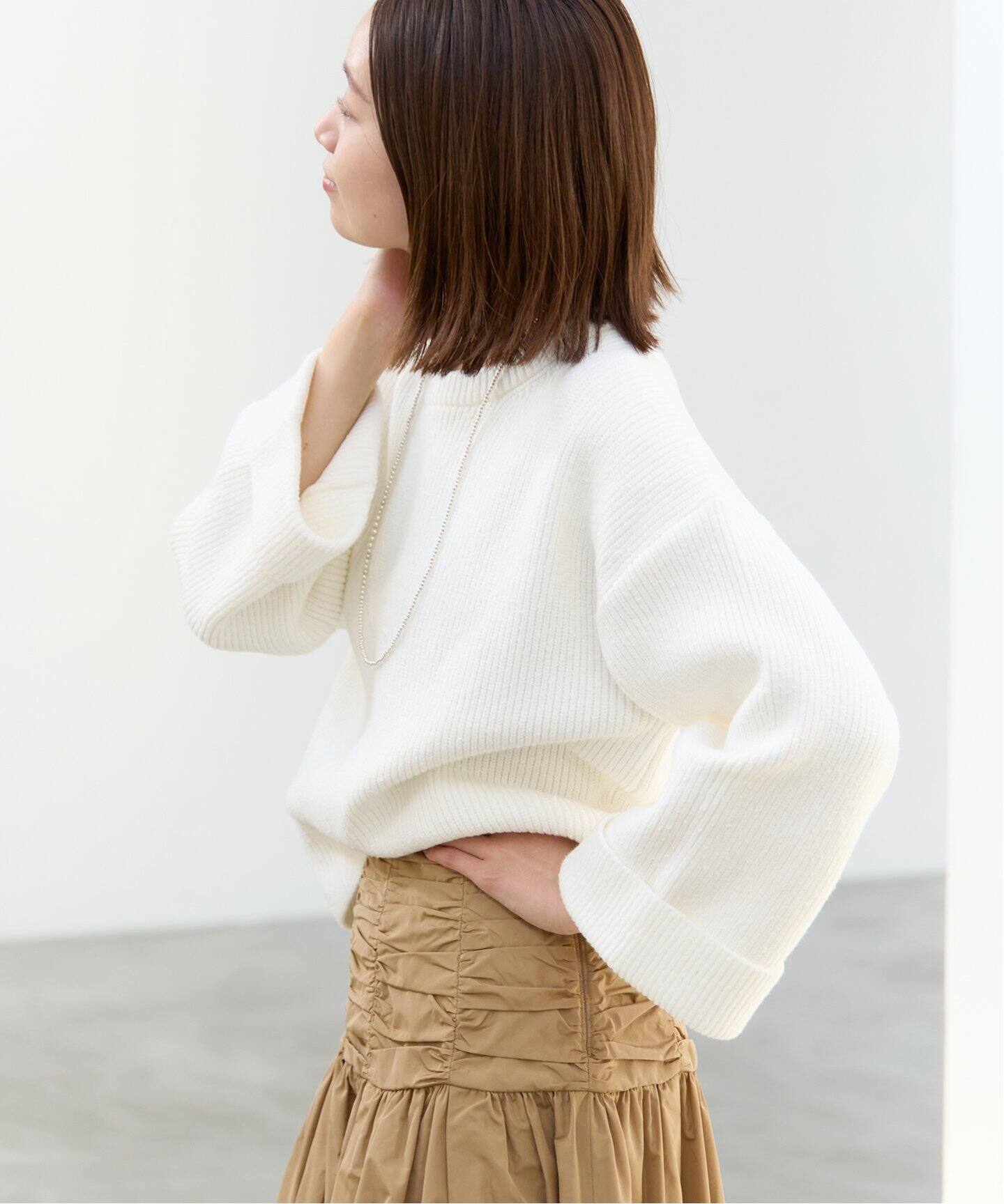 ショート丈ネッププルオーバー（ニット／セーター）｜IENA（イエナ）の  