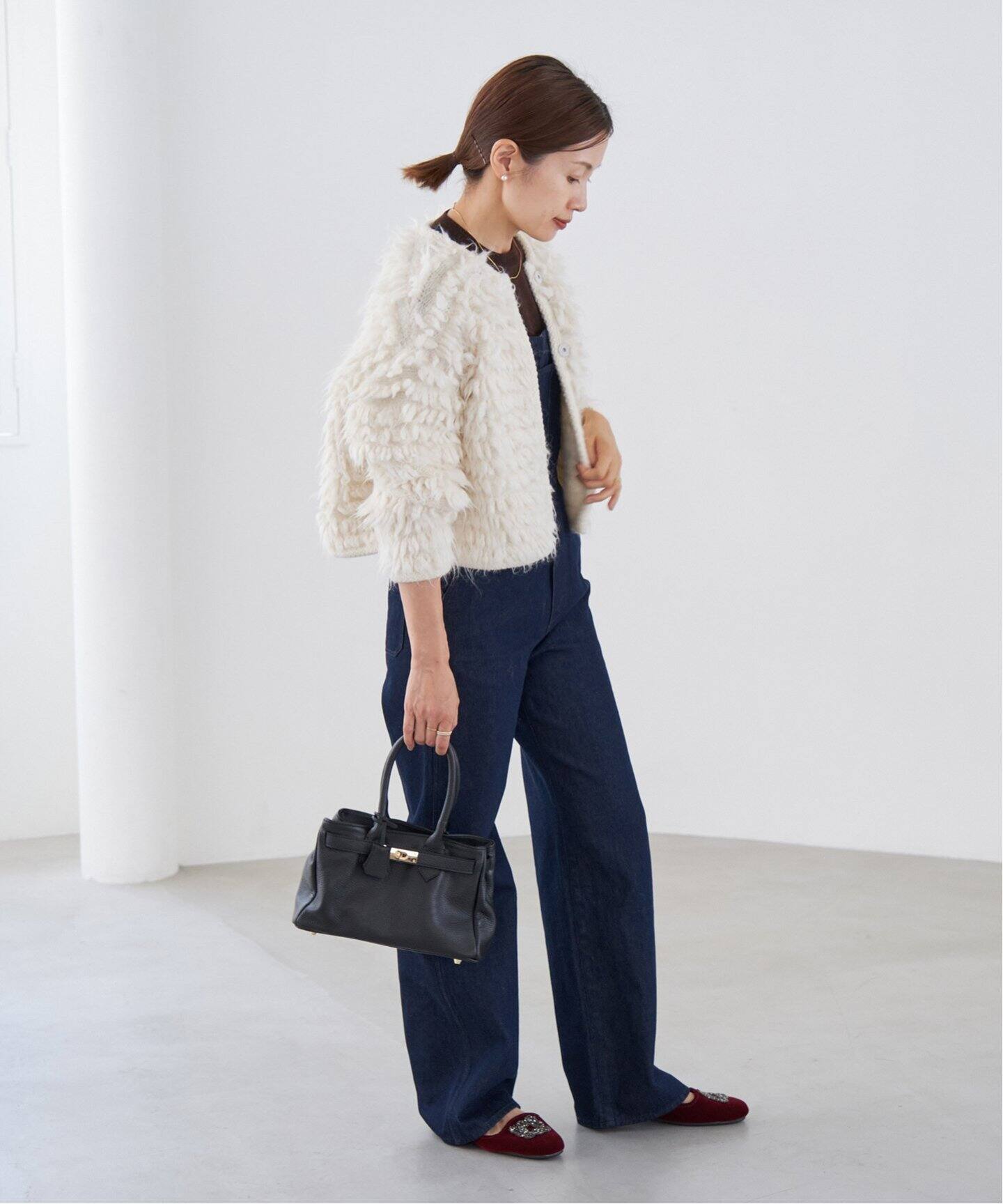 スーリーアルパカ混シャギーニットジャケット（カーディガン）｜IENA  