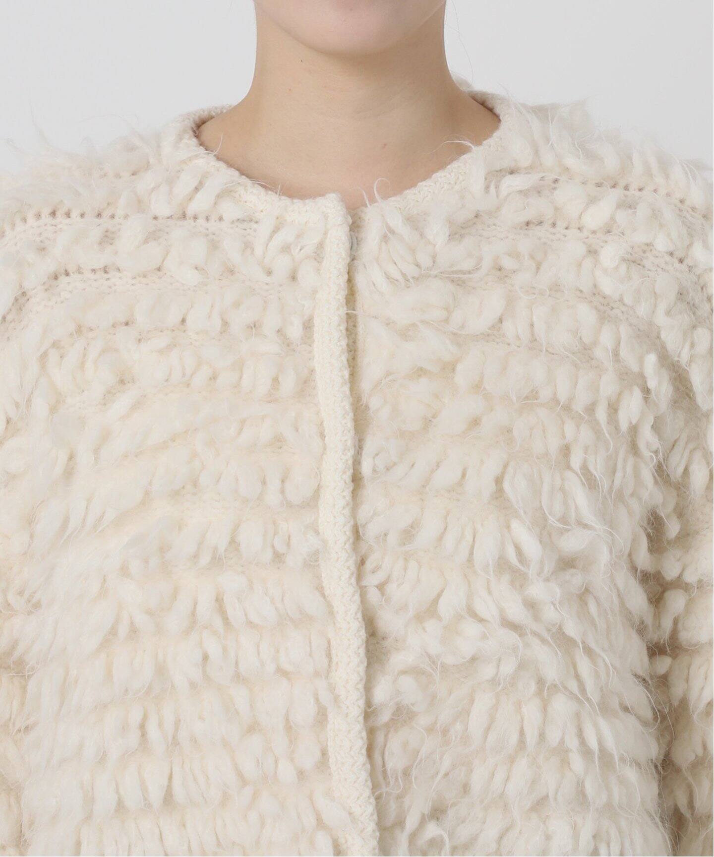 スーリーアルパカ混シャギーニットジャケット（カーディガン）｜IENA  