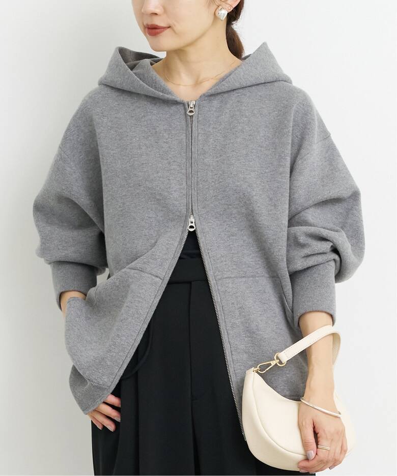 IENA｜ダブルフェイス ジップアップフーディー | Rakuten Fashion(楽天  