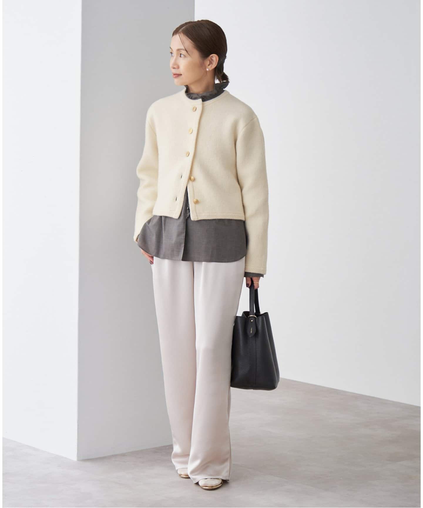 IENA イエナ　ウール接結カーディガン　ホワイト ウール接結カーディガン（カーディガン）｜IENA（イエナ）の通販