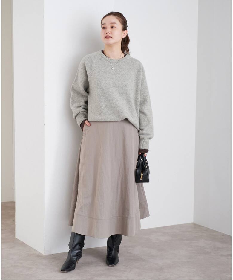 POOGINOOK WOOL クルーネックラグランプルオーバー（ニット／セーター 