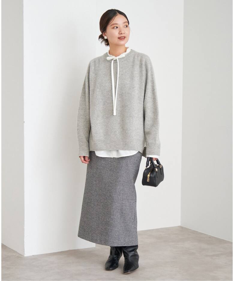 POOGINOOK WOOL クルーネックラグランプルオーバー（ニット／セーター 
