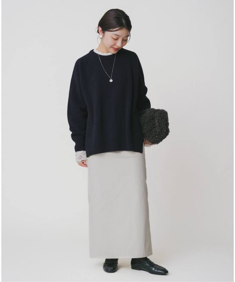 POOGINOOK WOOL クルーネックラグランプルオーバー（ニット／セーター 