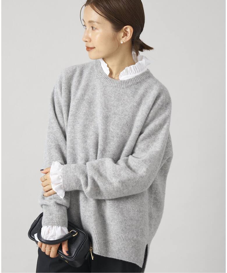 POOGINOOK WOOL クルーネックラグランプルオーバー（ニット／セーター 