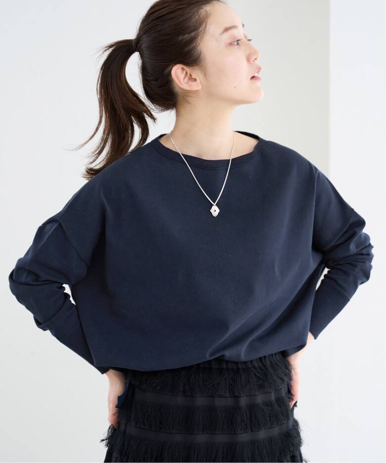 コットンストレッチ NEOワイド長袖プルオーバー（ニット／セーター  