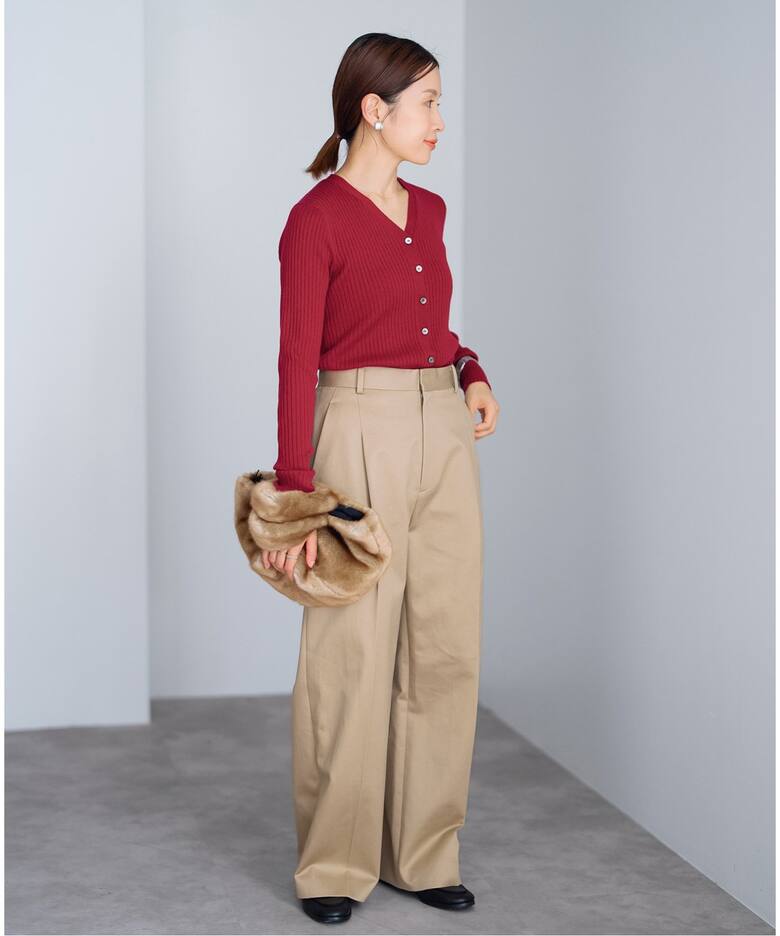 イタリア糸 RIB Vネックカーディガン（カーディガン）｜IENA（イエナ  