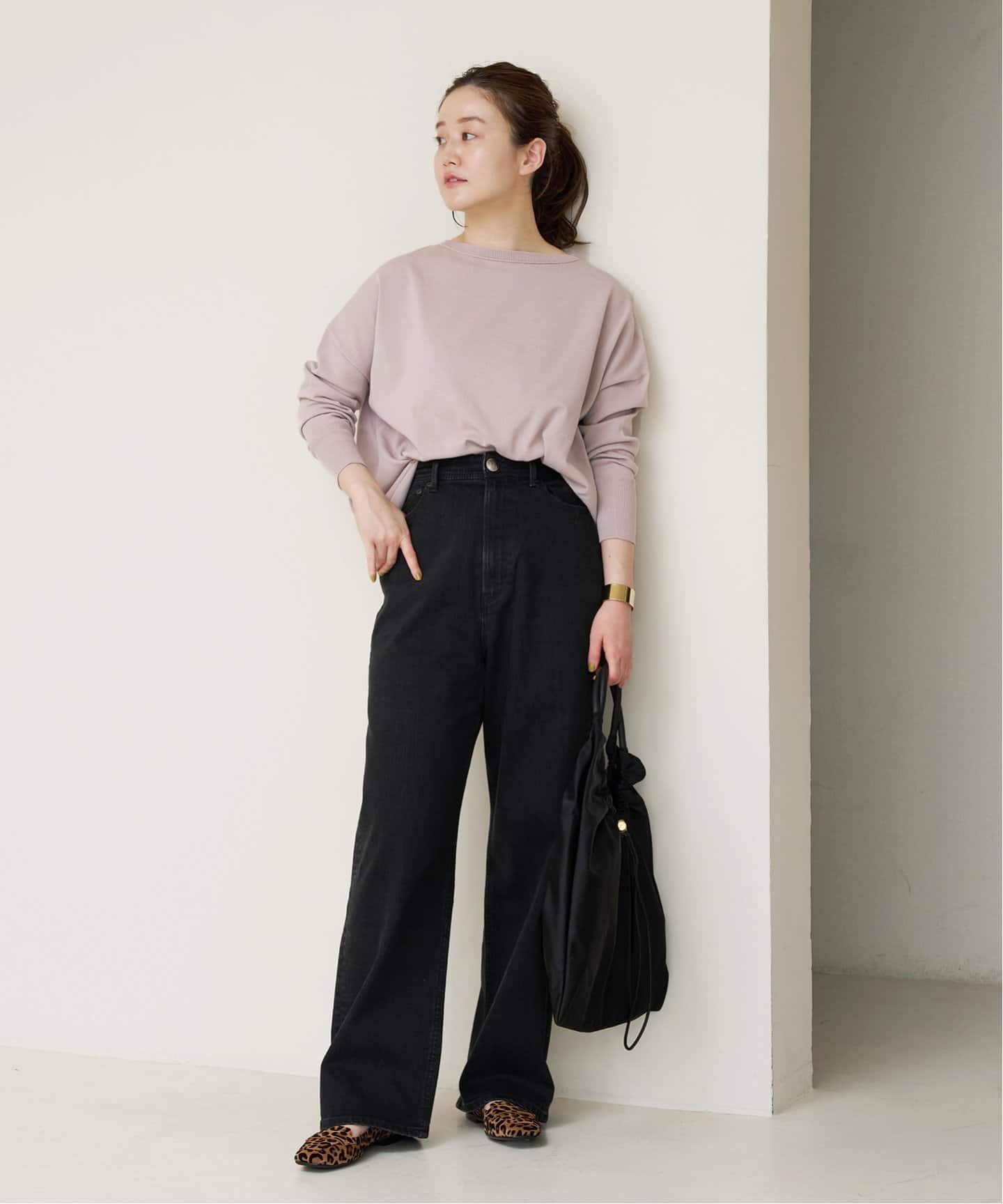 未使用に近いIENA イエナ コットンストレッチ NEOワイド長袖プルオーバー 追加3》コットンストレッチ NEO ワイド長袖プルオーバー（ニット