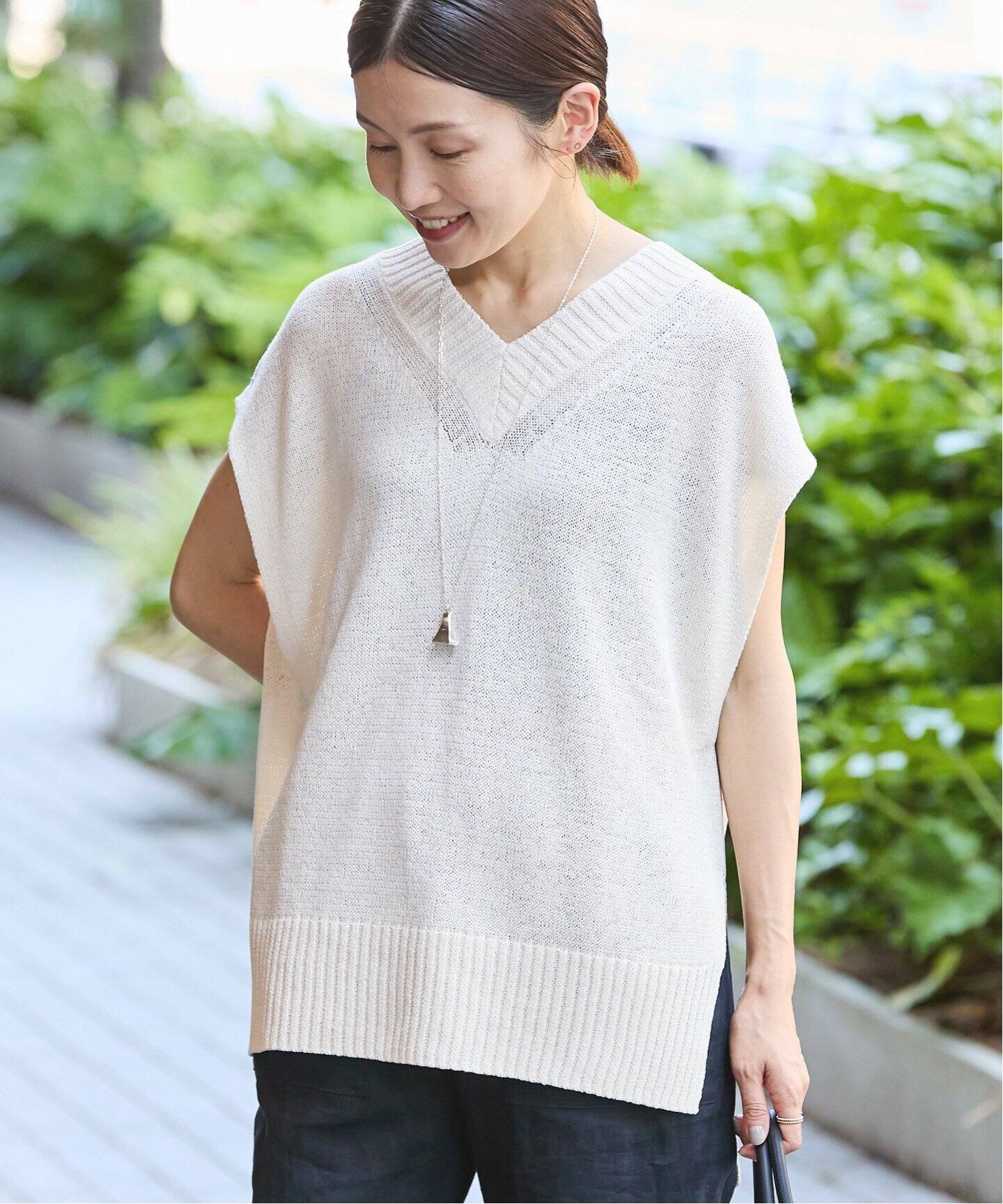 ［タグ付き新品］IENA テープヤーンジレ　グレー イエナ IENA 《WEB限定/追加》テープヤーンジレ タグ付き未使用