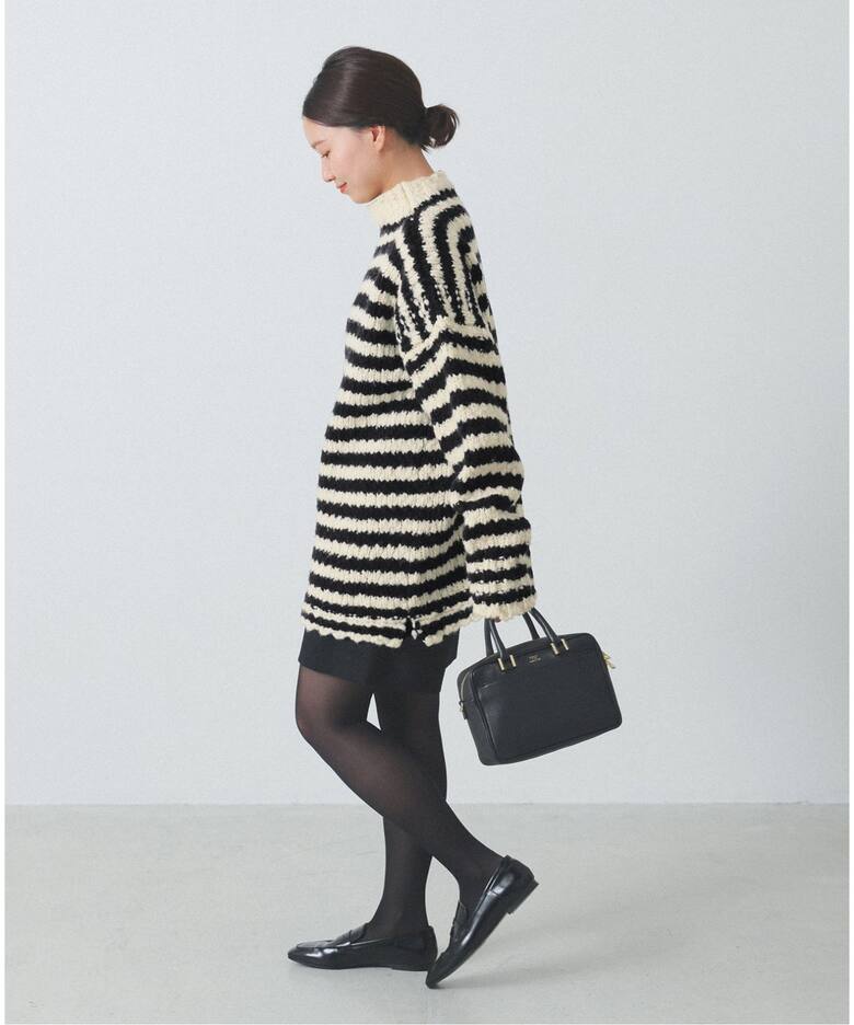 追加》BLACK ハイネックボーダーニット（ニット／セーター）｜IENA  