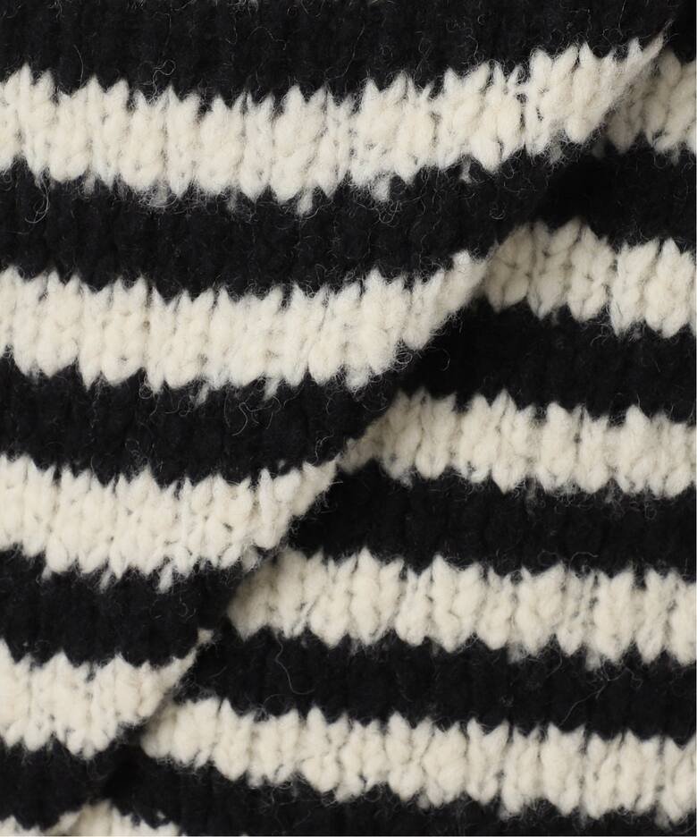 WEB限定/追加2》BLACK ハイネックボーダーニット（ニット／セーター  