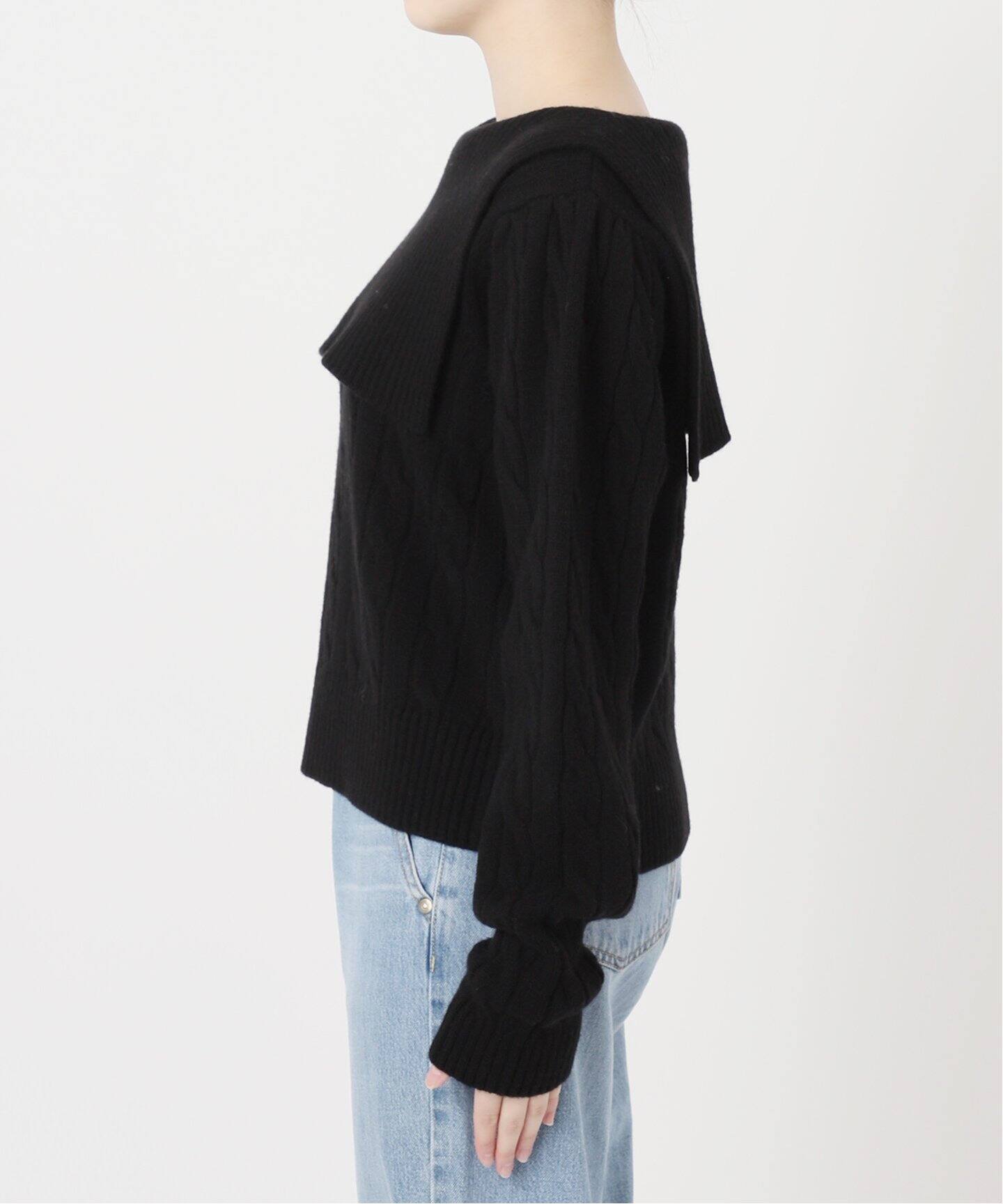 BLACK セーラーカラーニット（ニット／セーター）｜IENA（イエナ）の  