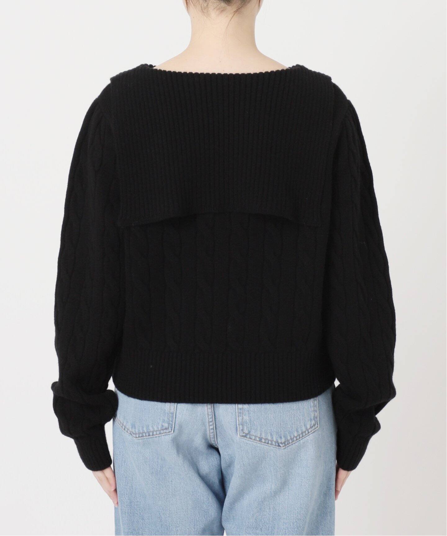 BLACK セーラーカラーニット（ニット／セーター）｜IENA（イエナ）の  