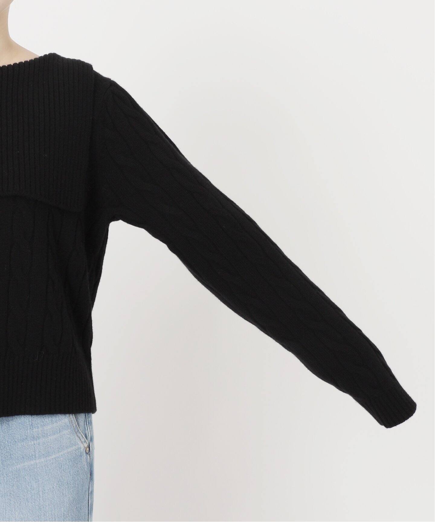 BLACK セーラーカラーニット（ニット／セーター）｜IENA（イエナ）の  