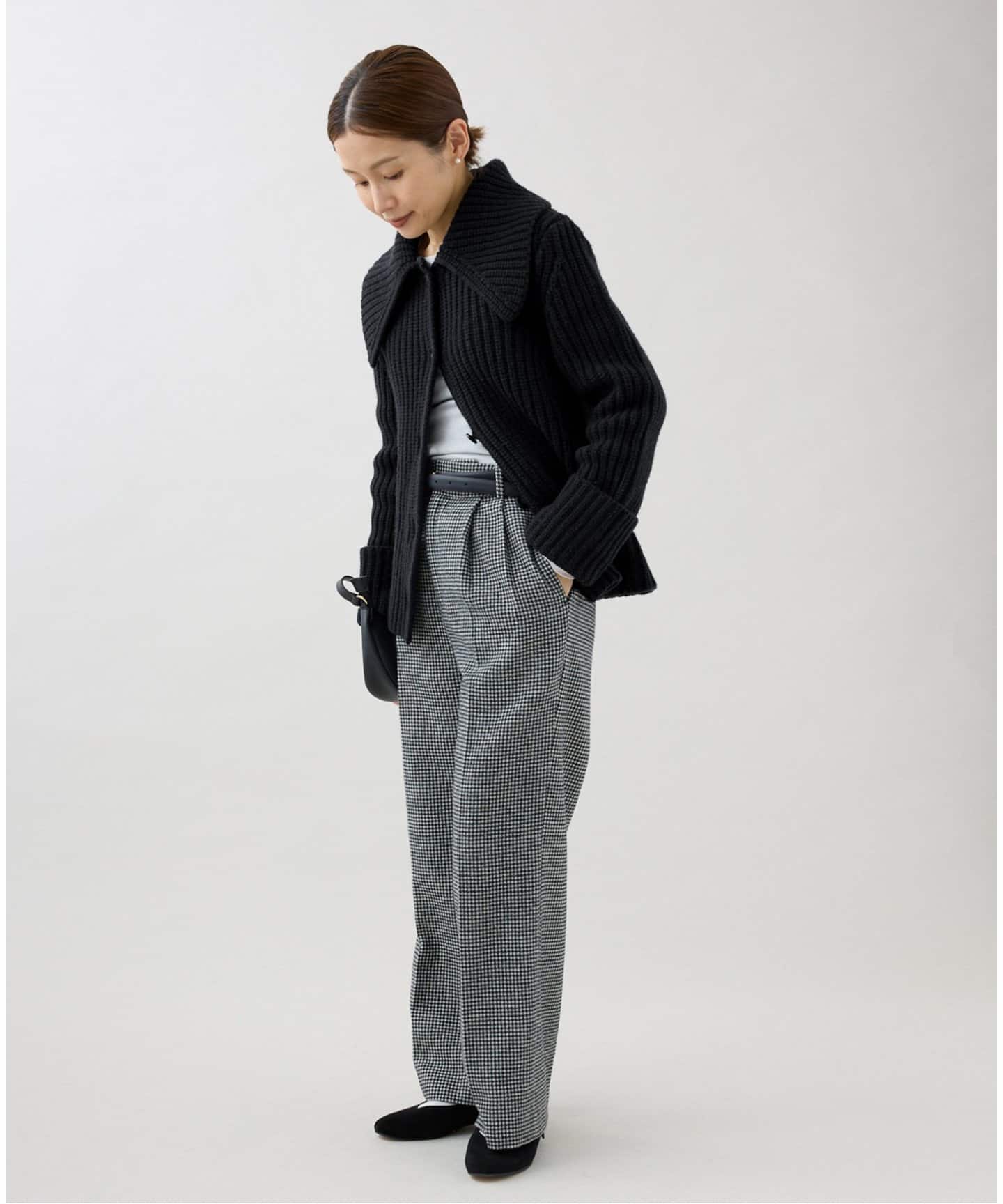 BLACK ビッグカラーカーディガン（カーディガン）｜IENA（イエナ）の