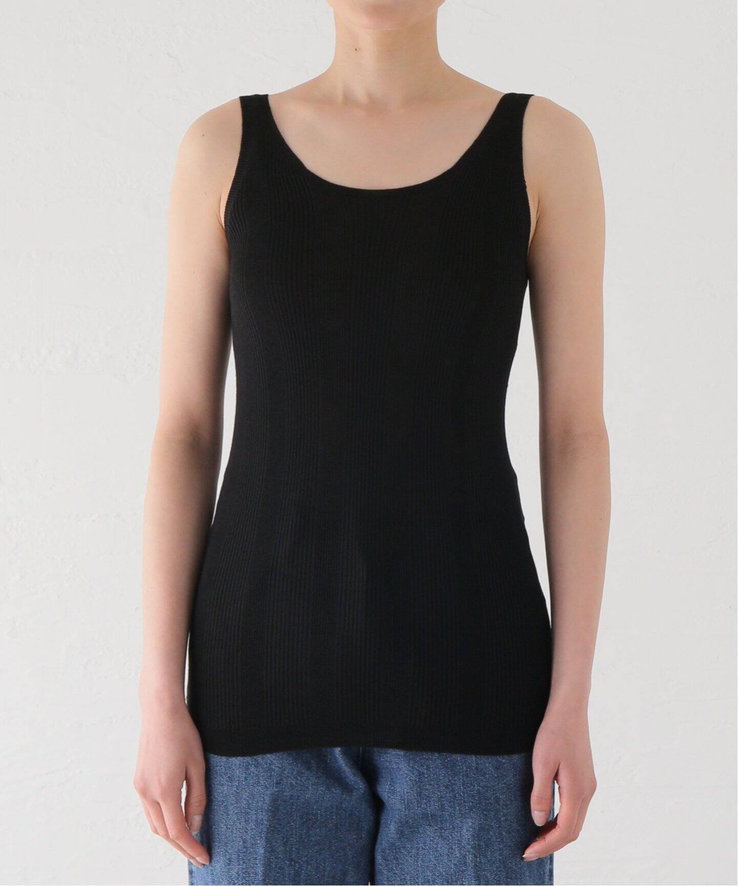 UNION LAUNCH/ユニオンランチ】WASHABLE SILK RIB TANK TOP タンク  