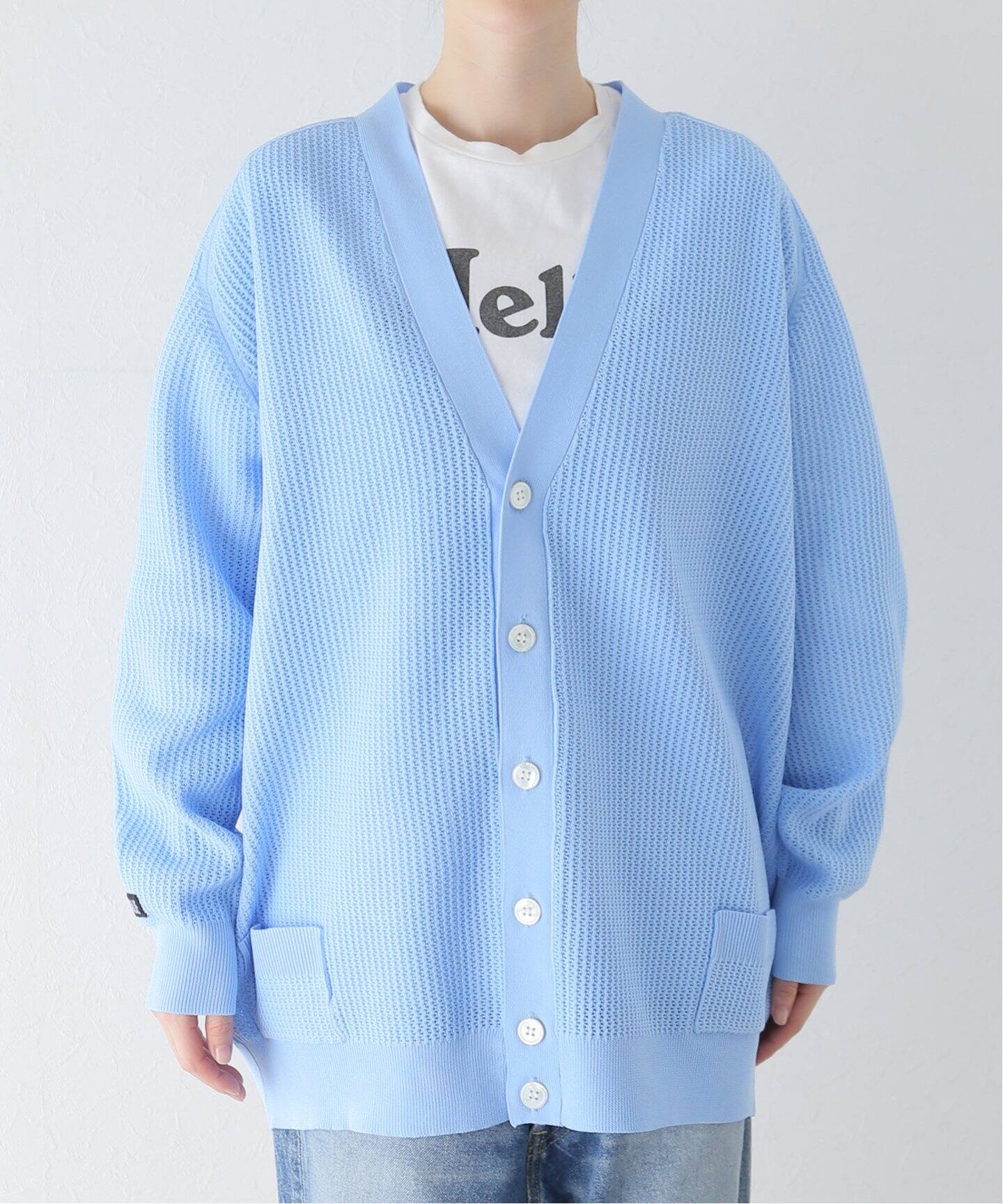 MADISONBLUE/マディソンブルー】BIG KNIT V CD MESH ニット  