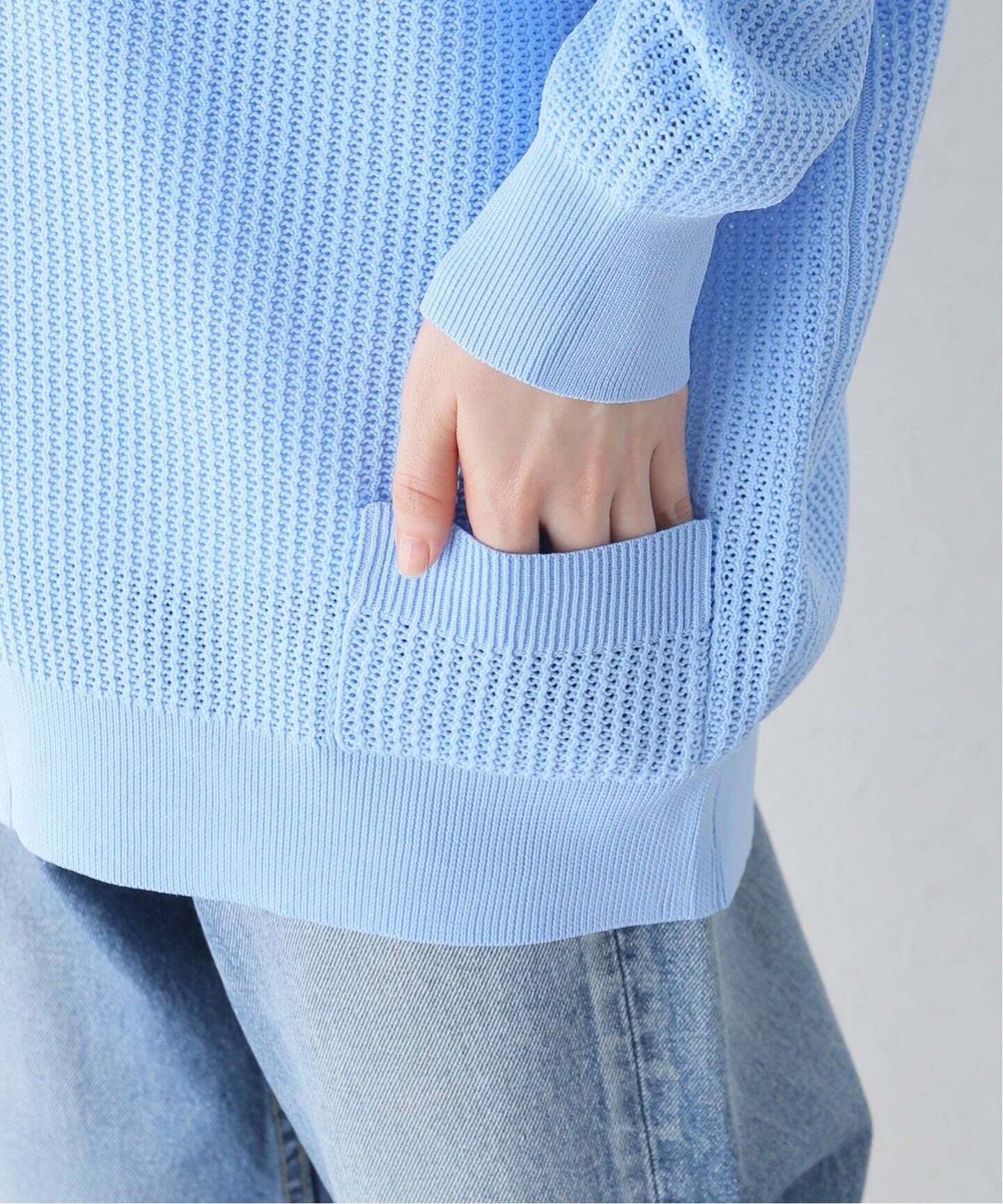 MADISONBLUE/マディソンブルー】BIG KNIT V CD MESH ニット  