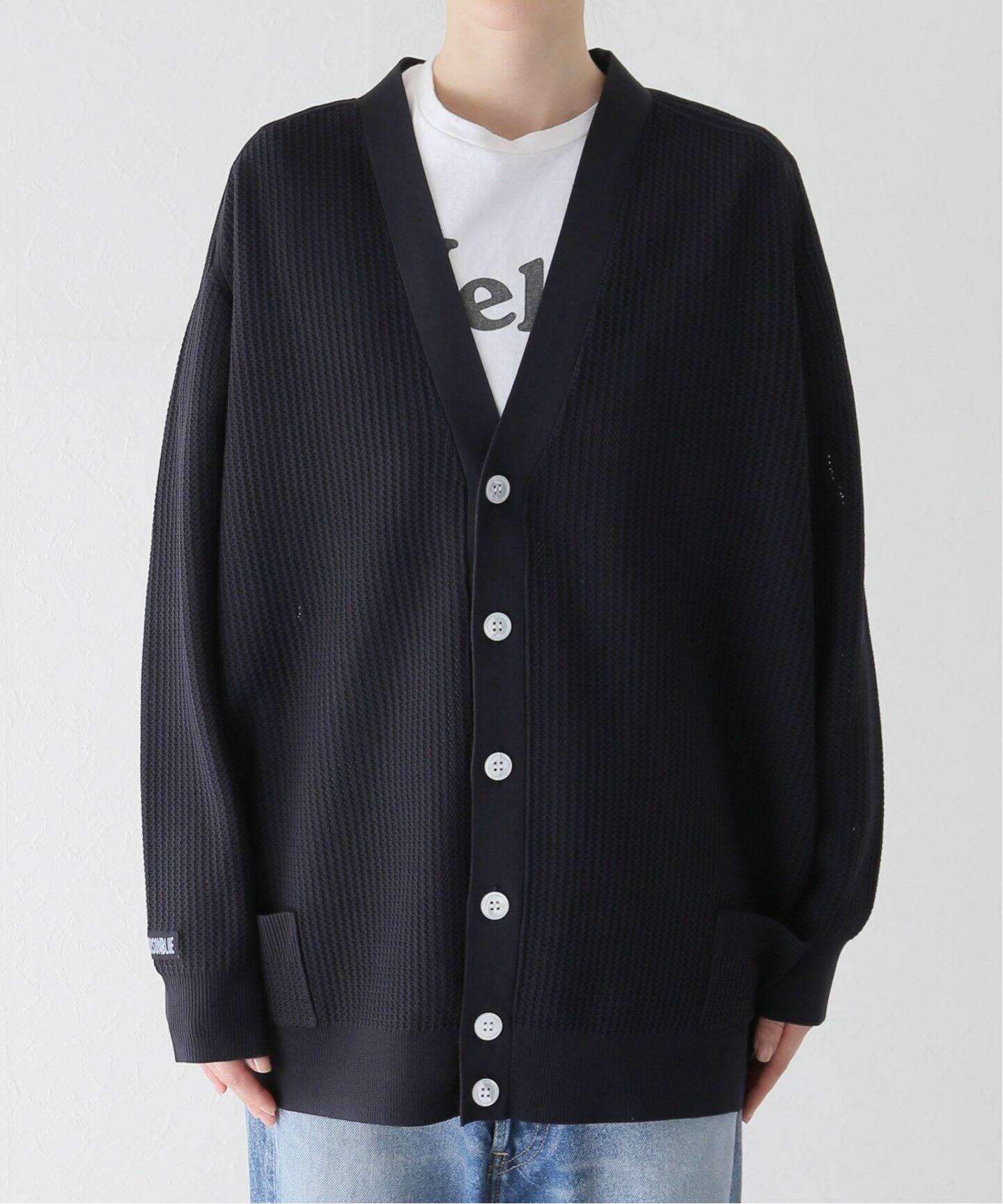 MADISONBLUE/マディソンブルー】BIG KNIT V CD MESH ニット  