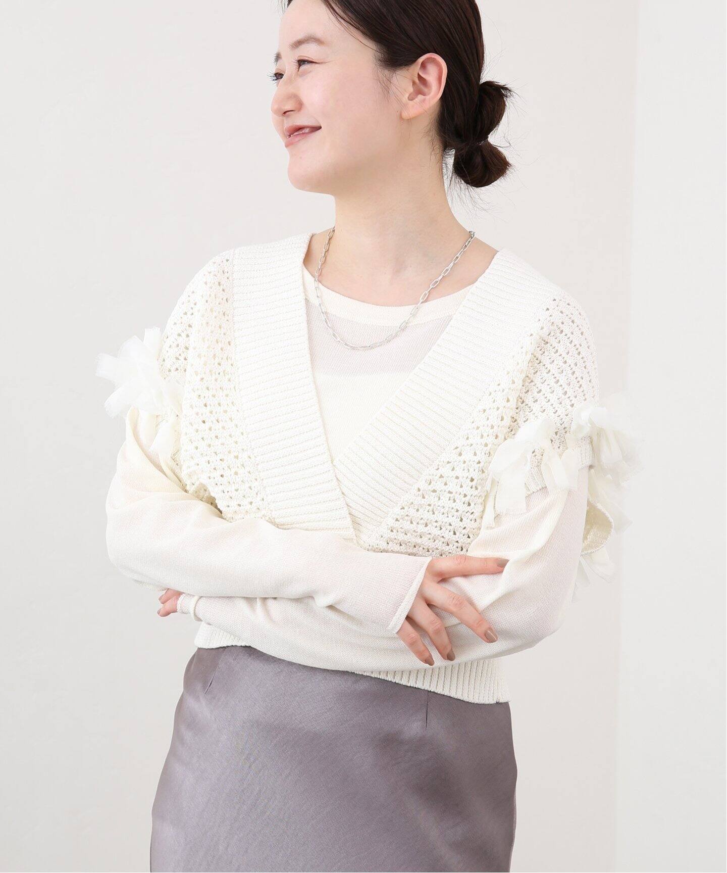 RITTO/リット】コットンVネック リボンベスト（ベスト）｜IENA（イエナ 