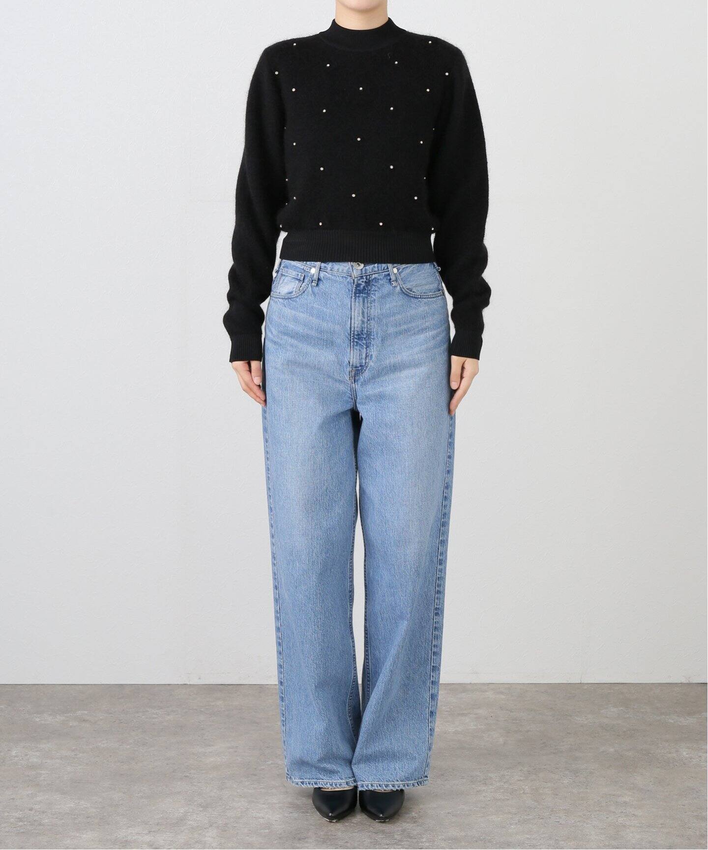 NINA RICCI/ニナ リッチ MOHAIR BLEND STUDS KNIT 24AMPU012ML0559  