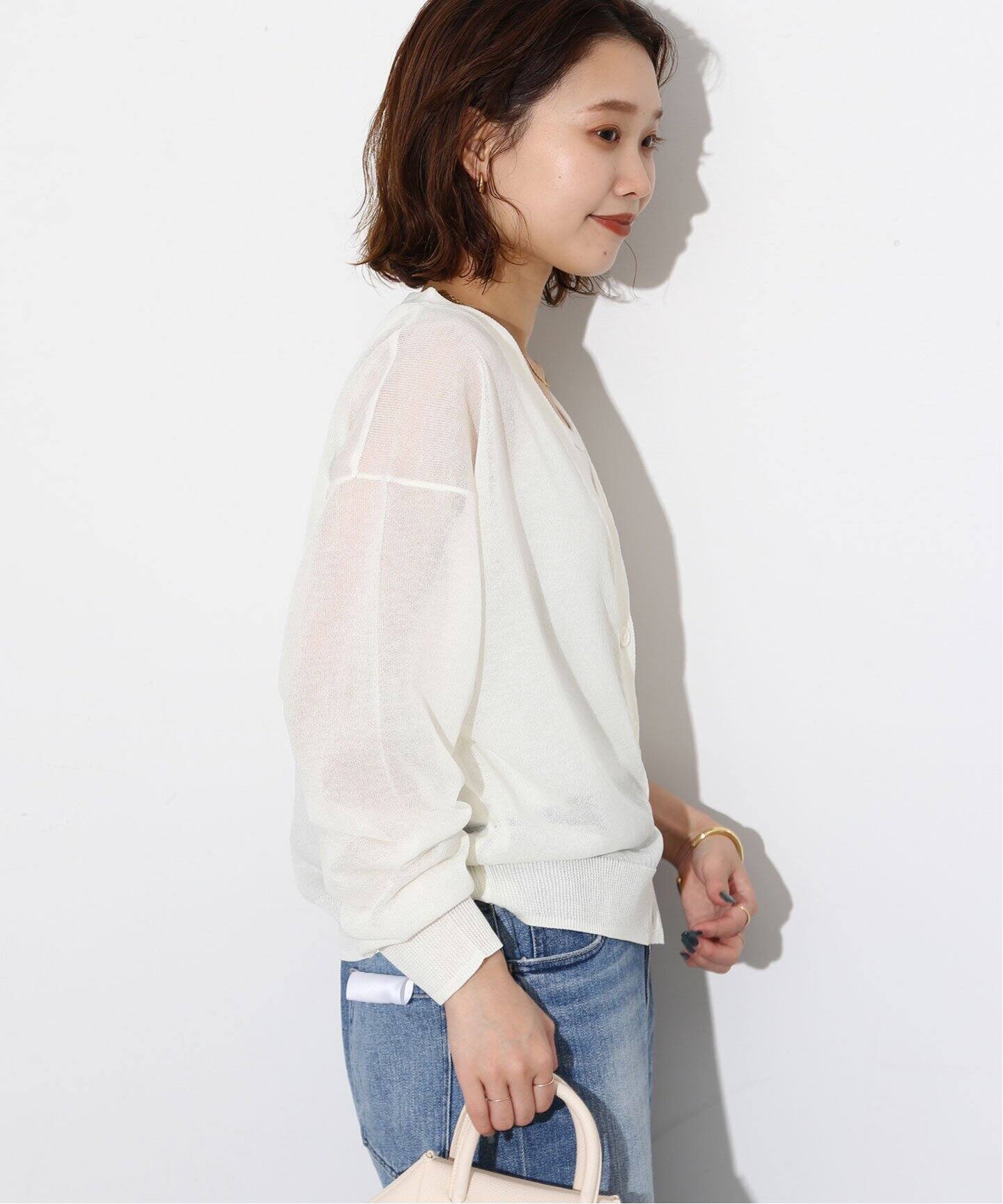 シアーVネックカーディガン（カーディガン）｜SLOBE IENA（スローブ  