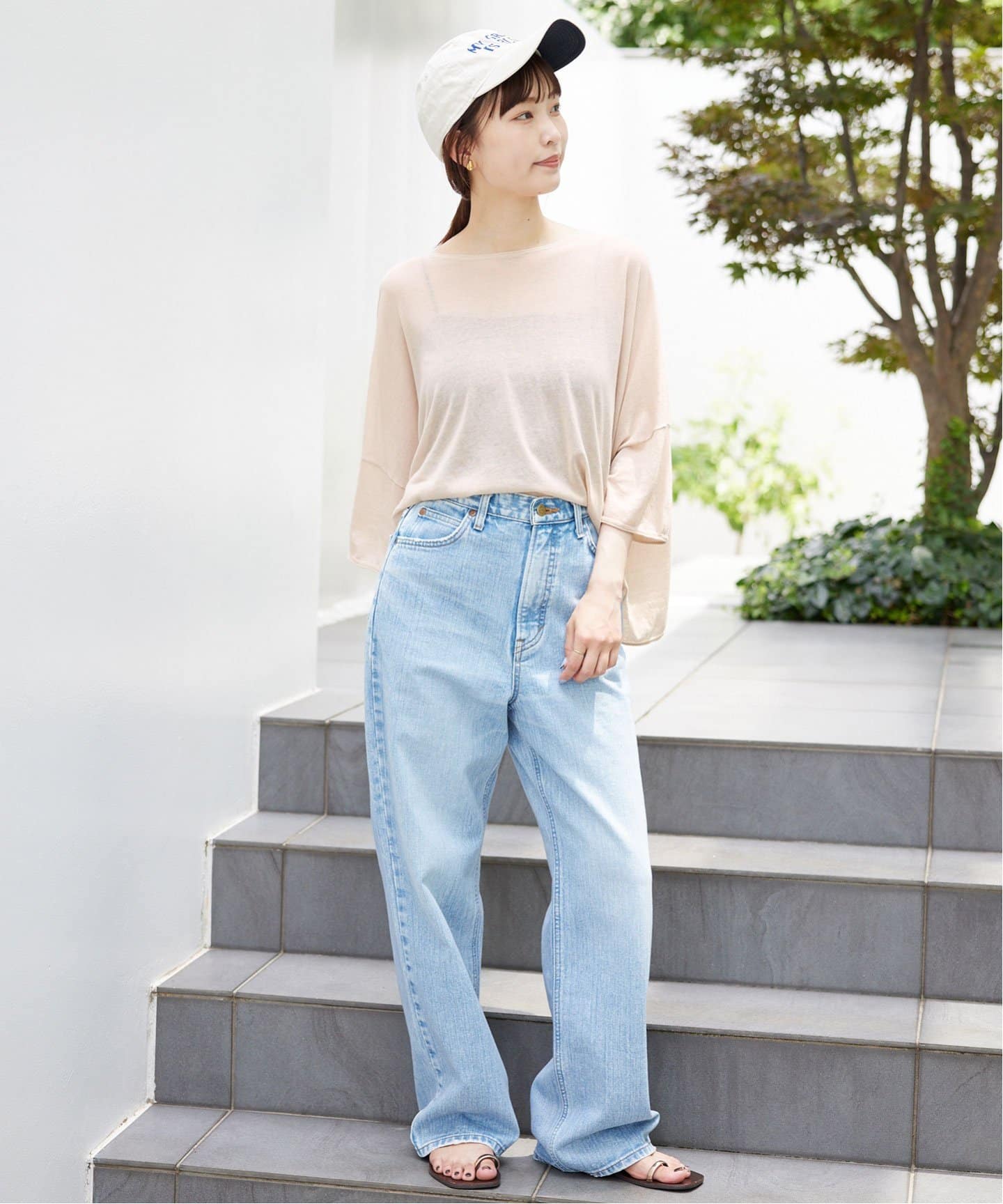 コットンシルクハーフスリーブプルオーバー（ニット／セーター