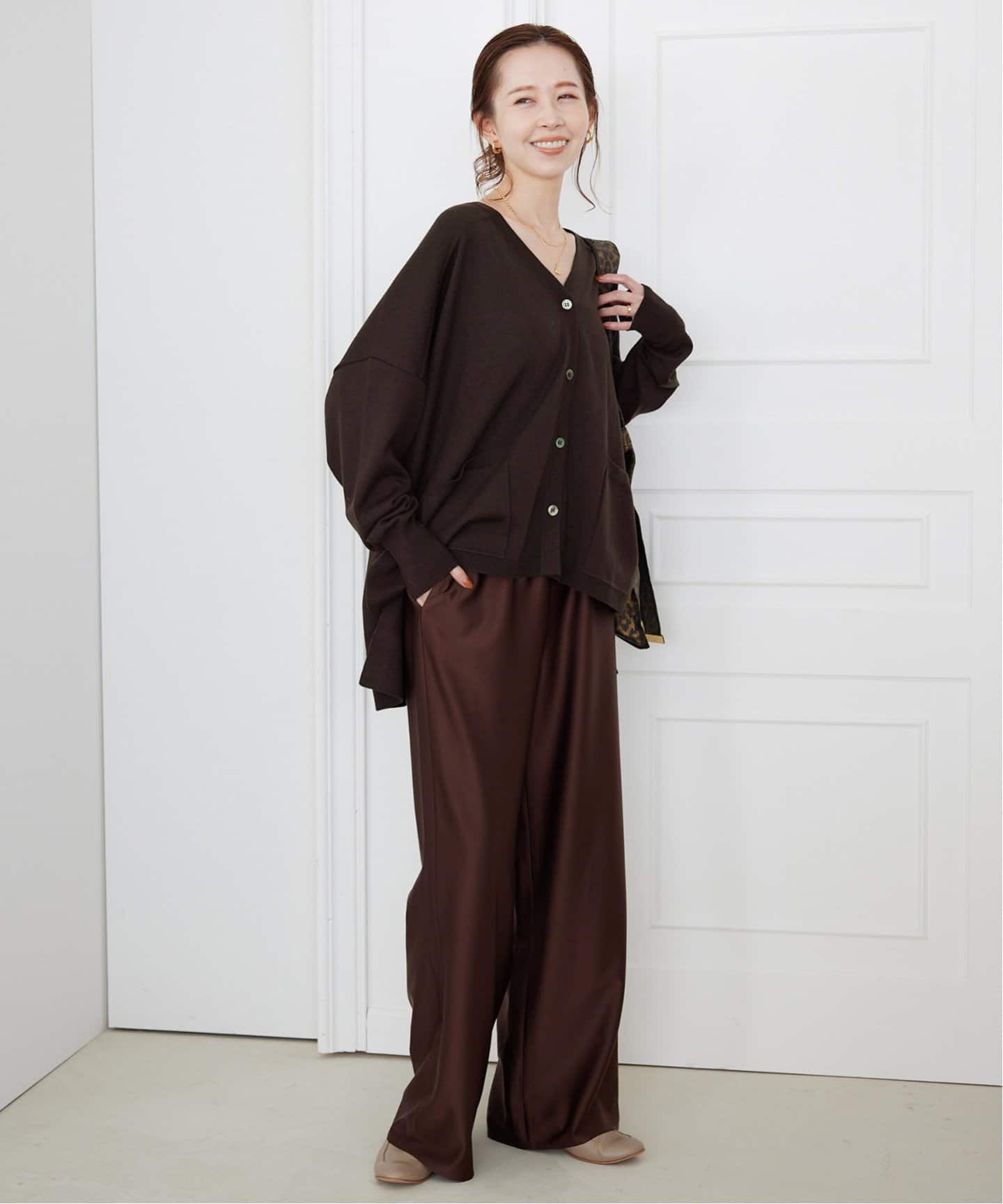 ウォッシャブルワイドシルエットカーディガン（カーディガン