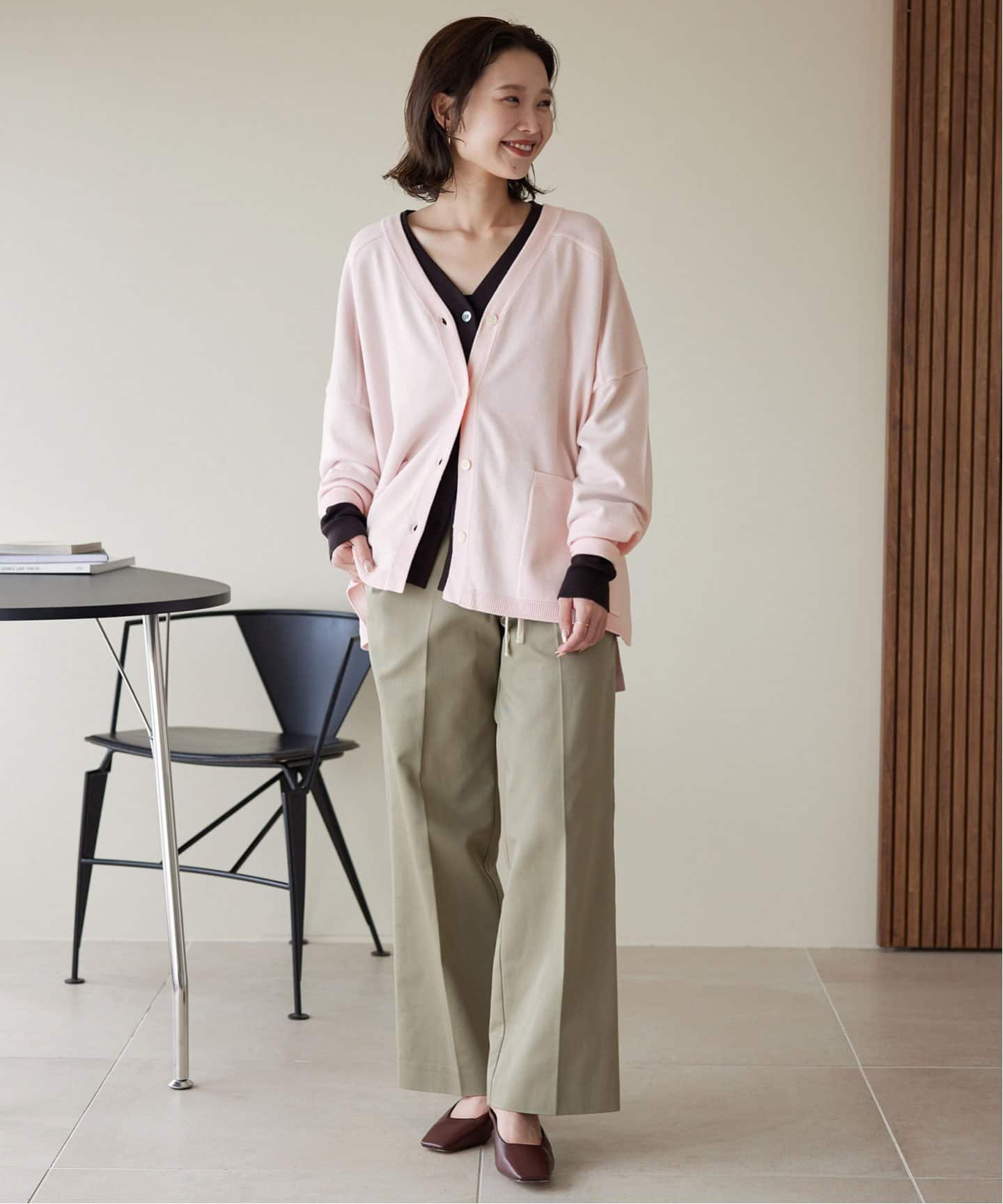 ウォッシャブルワイドシルエットカーディガン（カーディガン