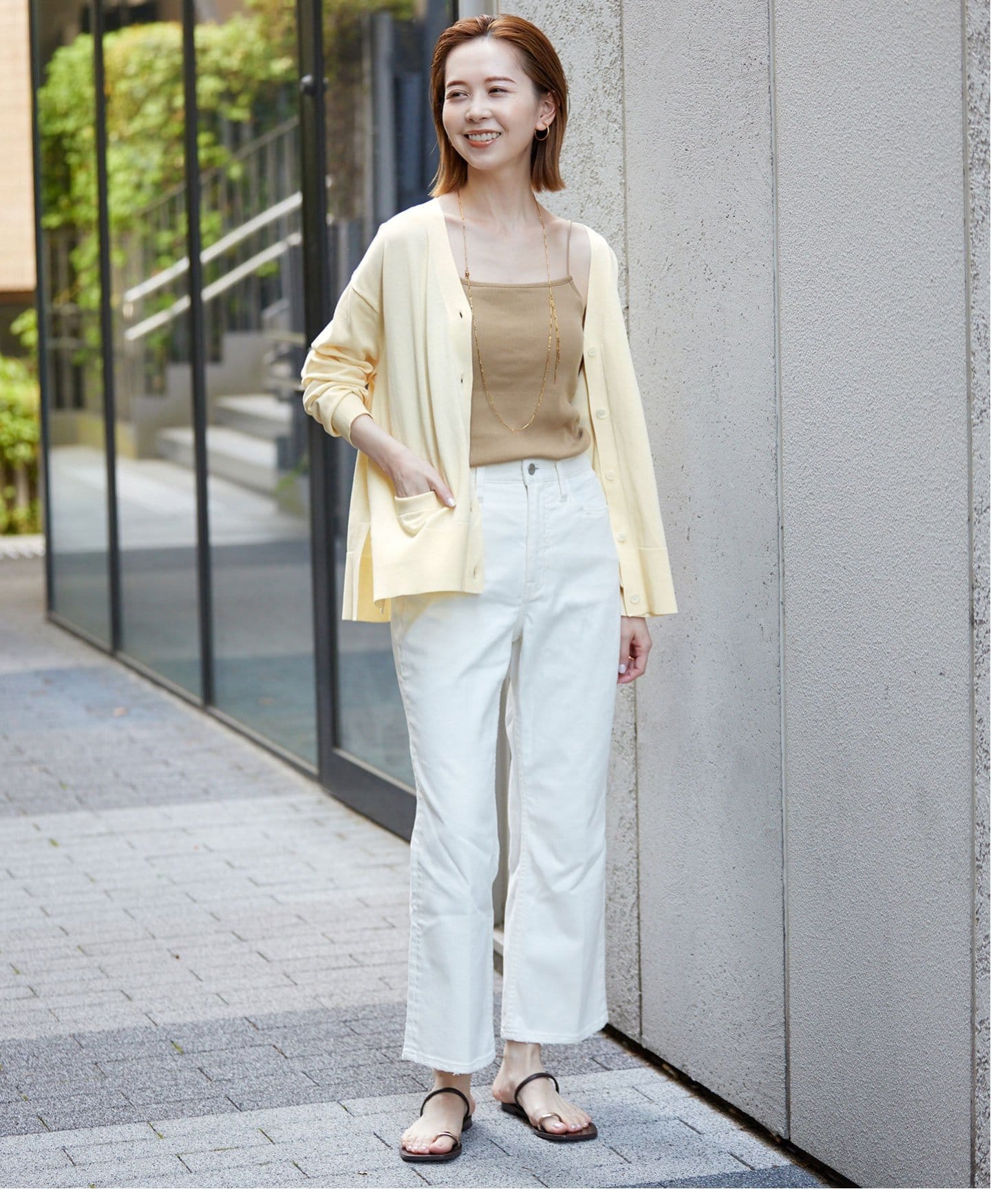 未使用SLOBE IENA　イエナ　アイスコットンVネックカーディガン　トップス 追加2》アイスコットンVネックカーディガン（カーディガン