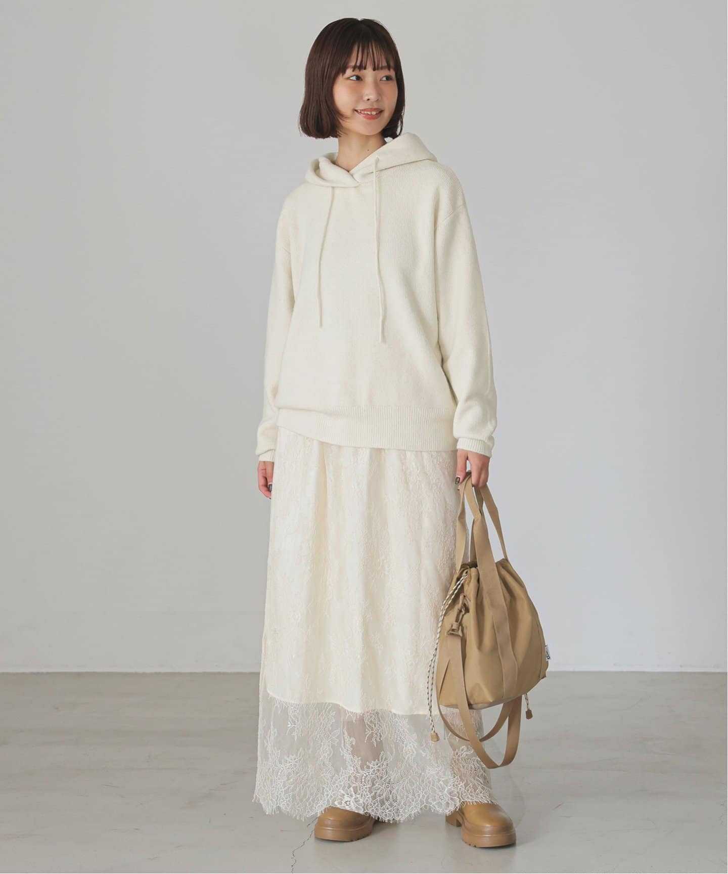 追加2》エアリーニットフーディー（パーカー）｜SLOBE IENA（スローブ