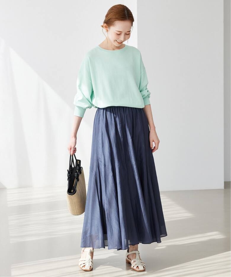 アイスコットン クルーネックプルオーバー（ニット／セーター）｜SLOBE  