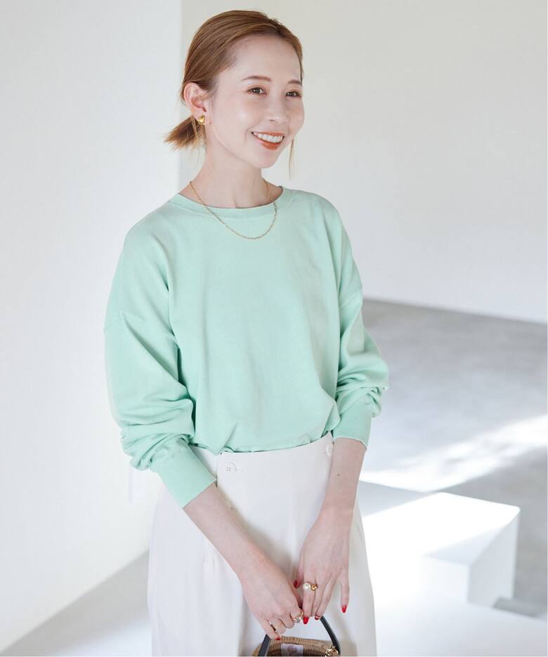 アイスコットン クルーネックプルオーバー（ニット／セーター）｜SLOBE  