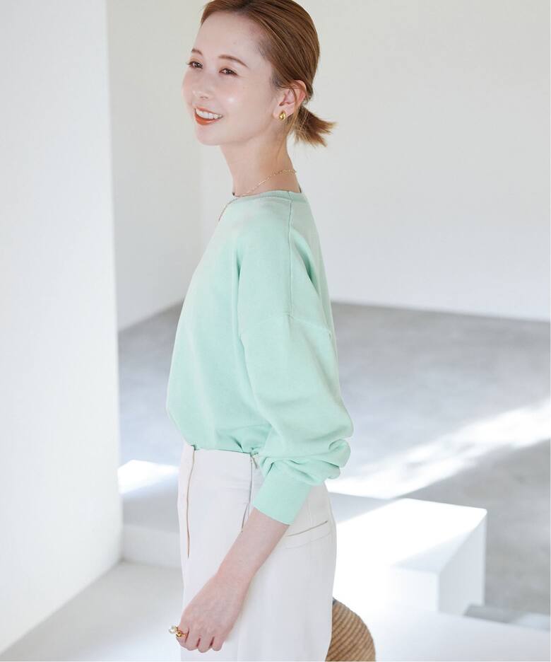 アイスコットン クルーネックプルオーバー（ニット／セーター）｜SLOBE  