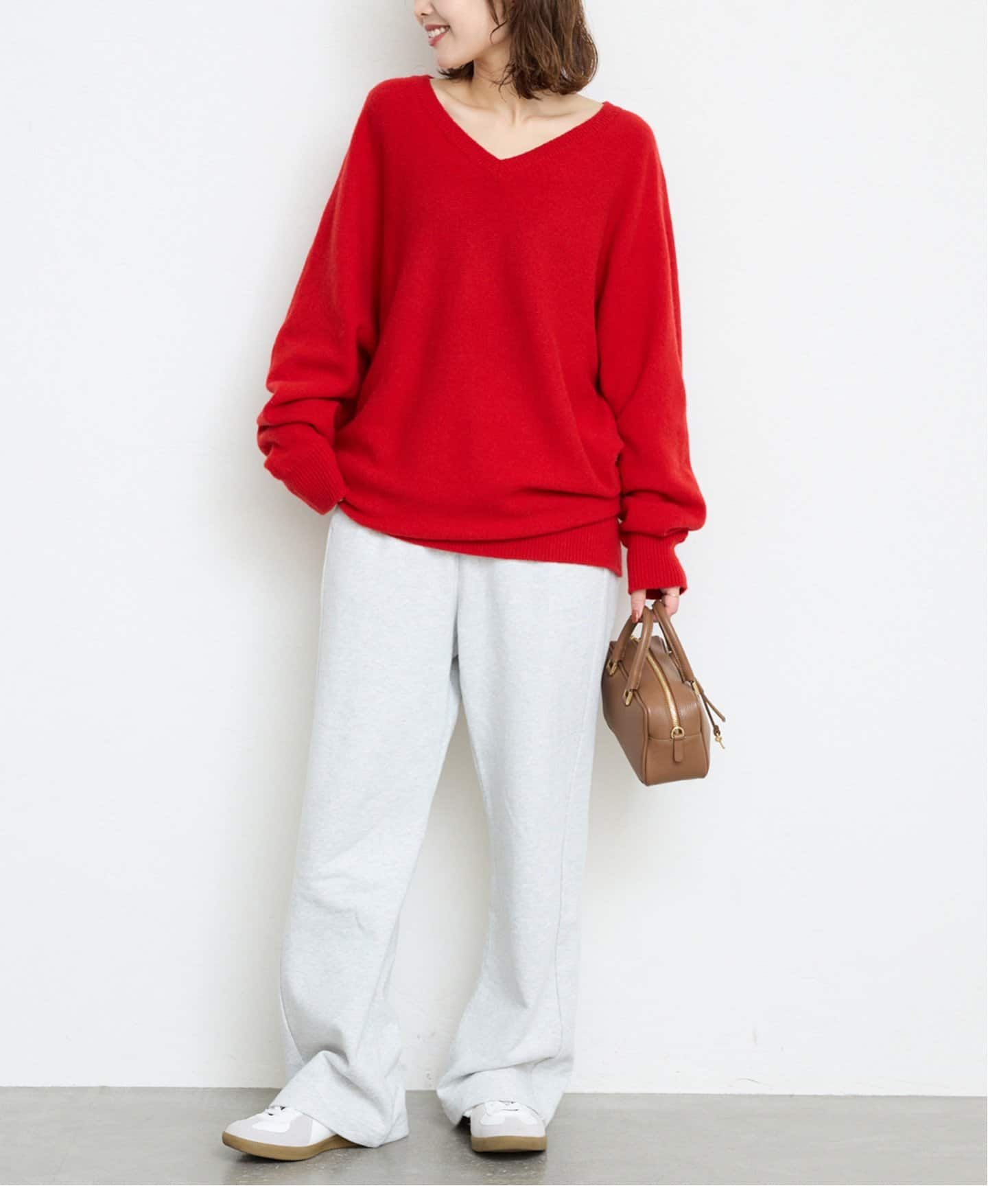 スローブイエナ　Vネックスウェットプルオーバー SLOBE IENA スローブイエナ Vネックスウェットプルオーバー