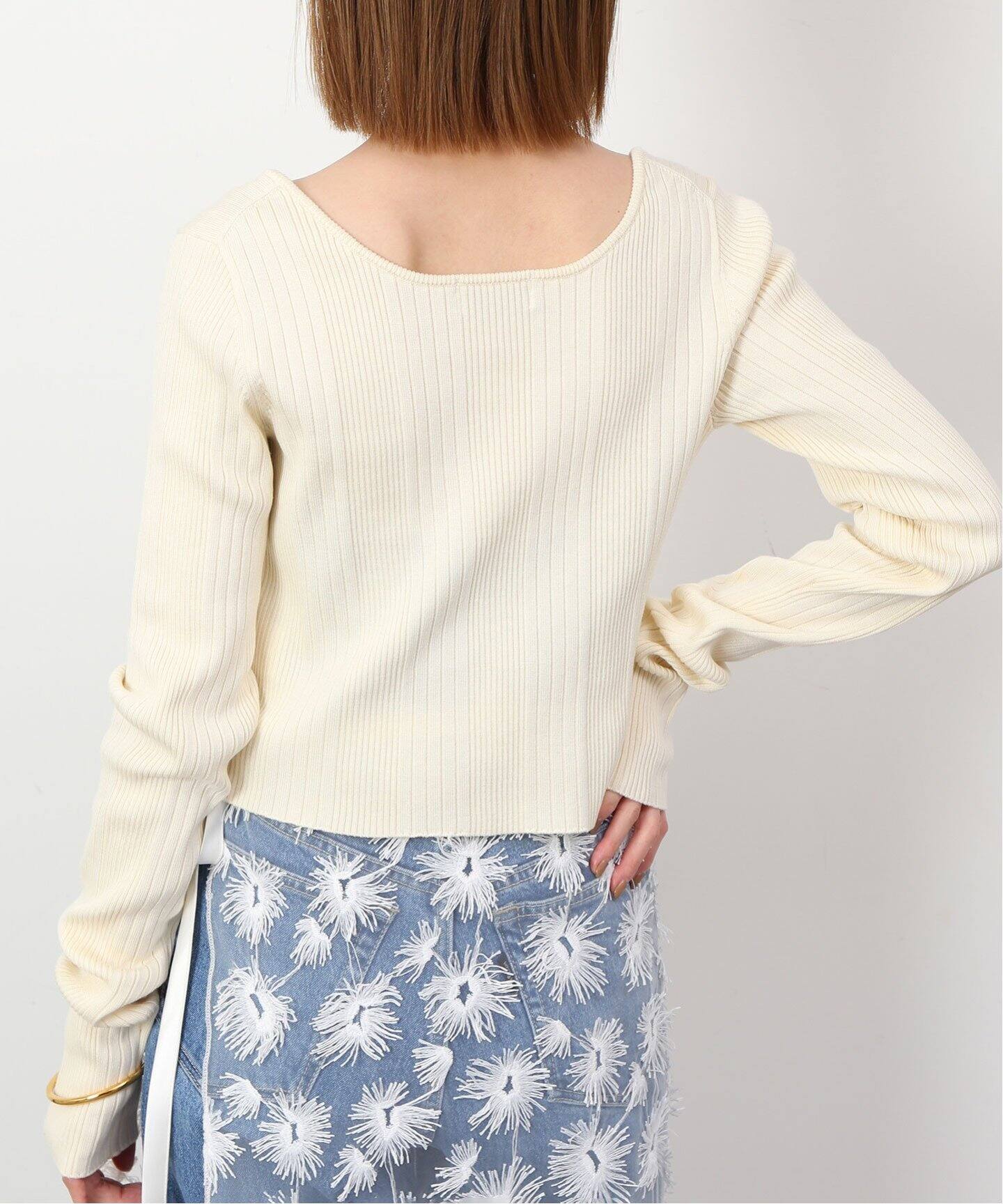 ショート丈コルセットニット（ニット／セーター）｜SLOBE IENA  