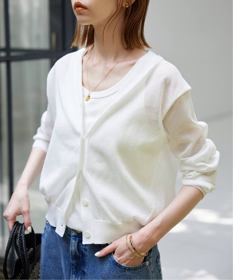 リネン混シアーカーディガン（カーディガン）｜SLOBE IENA（スローブ  