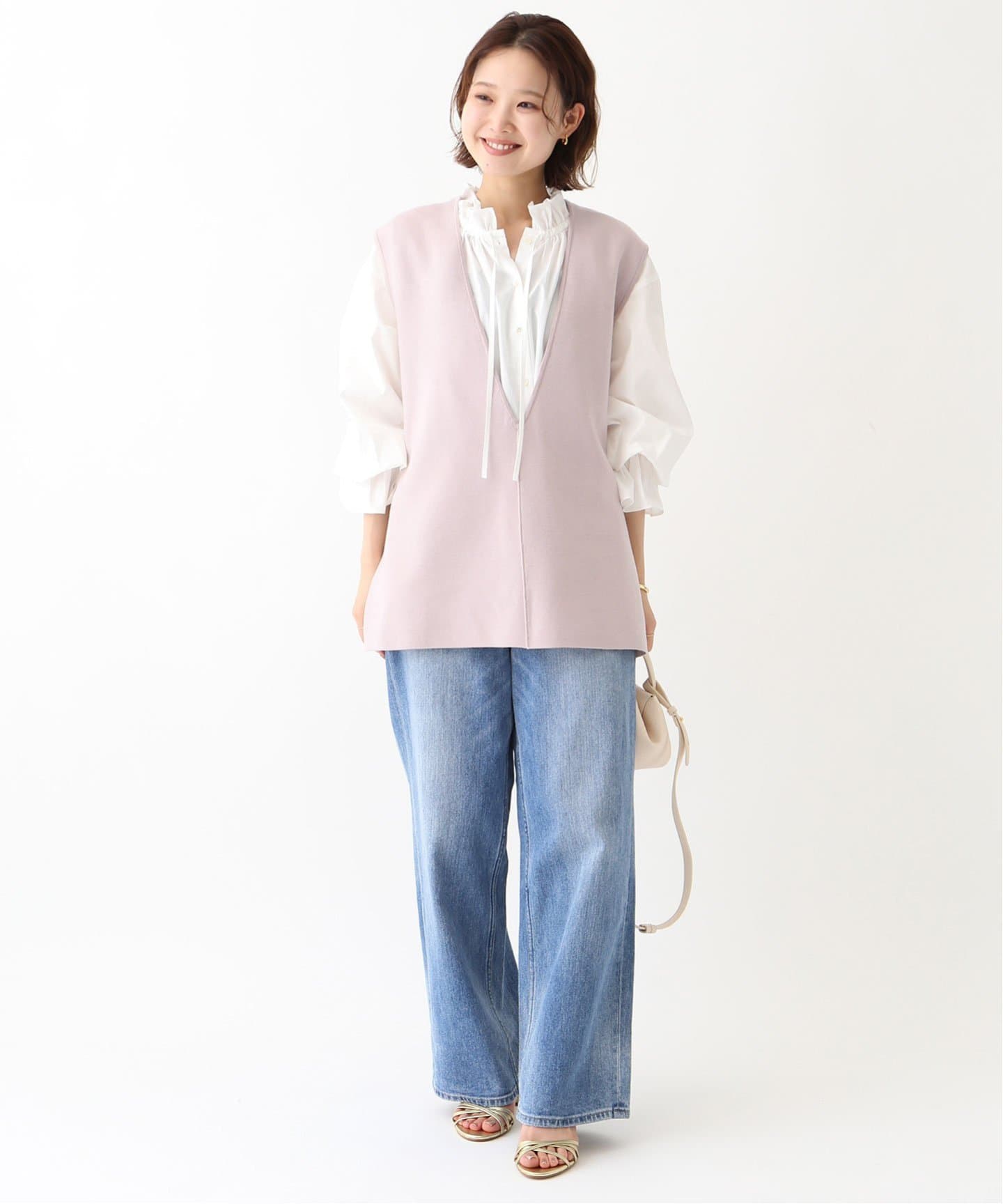 ダブルフェイスニットベスト（ベスト）｜SLOBE IENA（スローブ