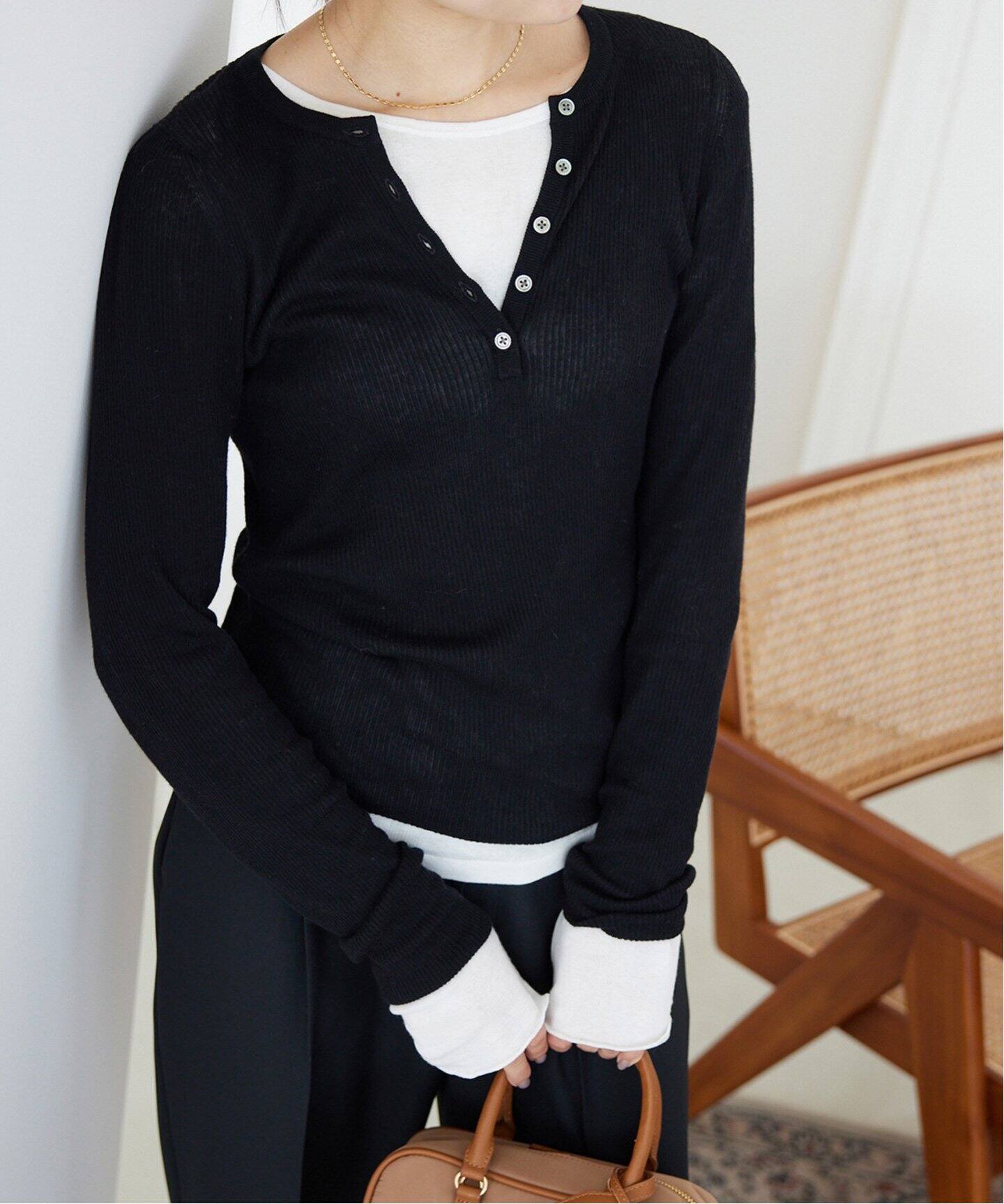 スイビハイゲージヘンリープルオーバー（ニット／セーター）｜SLOBE