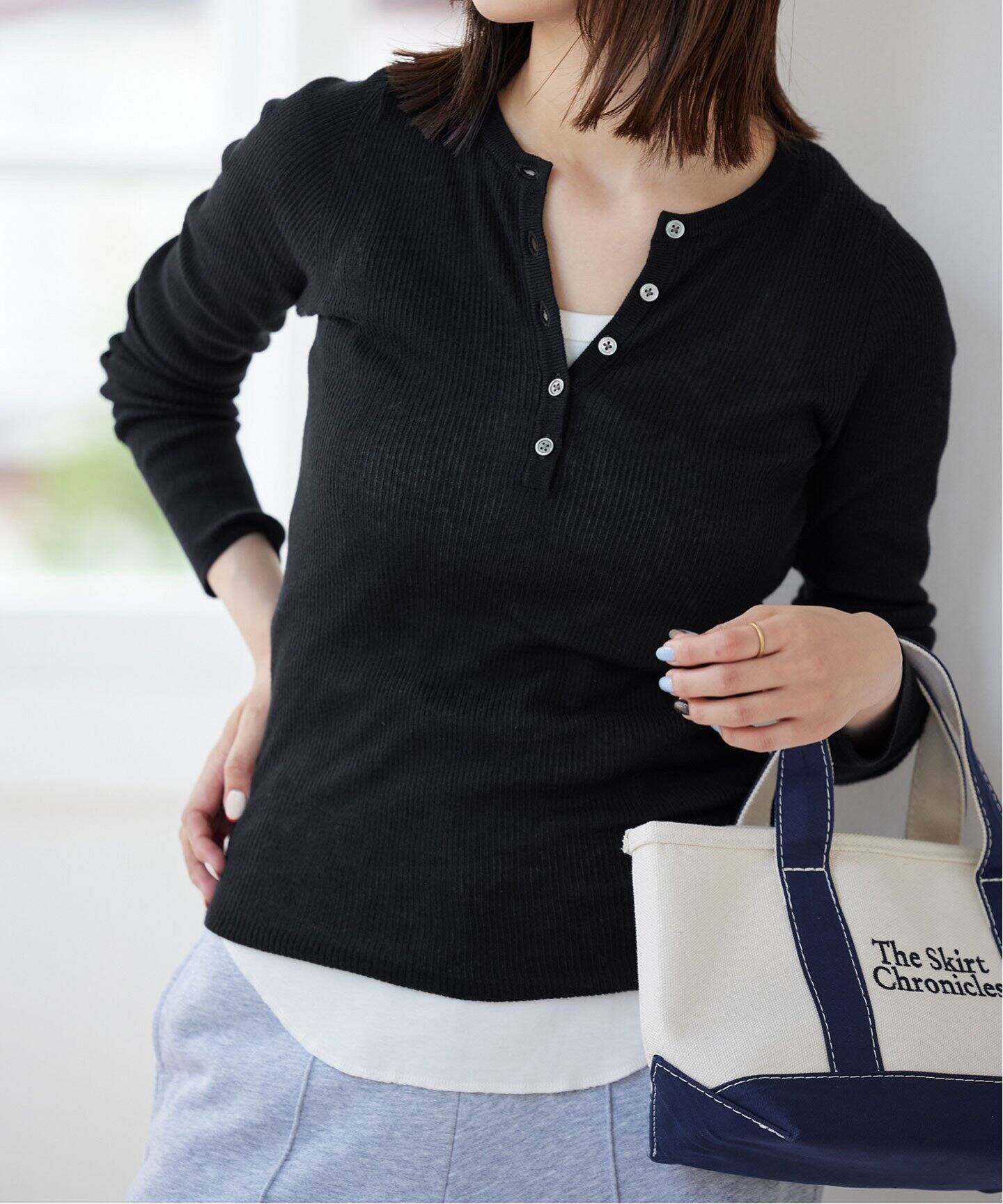 スイビハイゲージヘンリープルオーバー（ニット／セーター）｜SLOBE