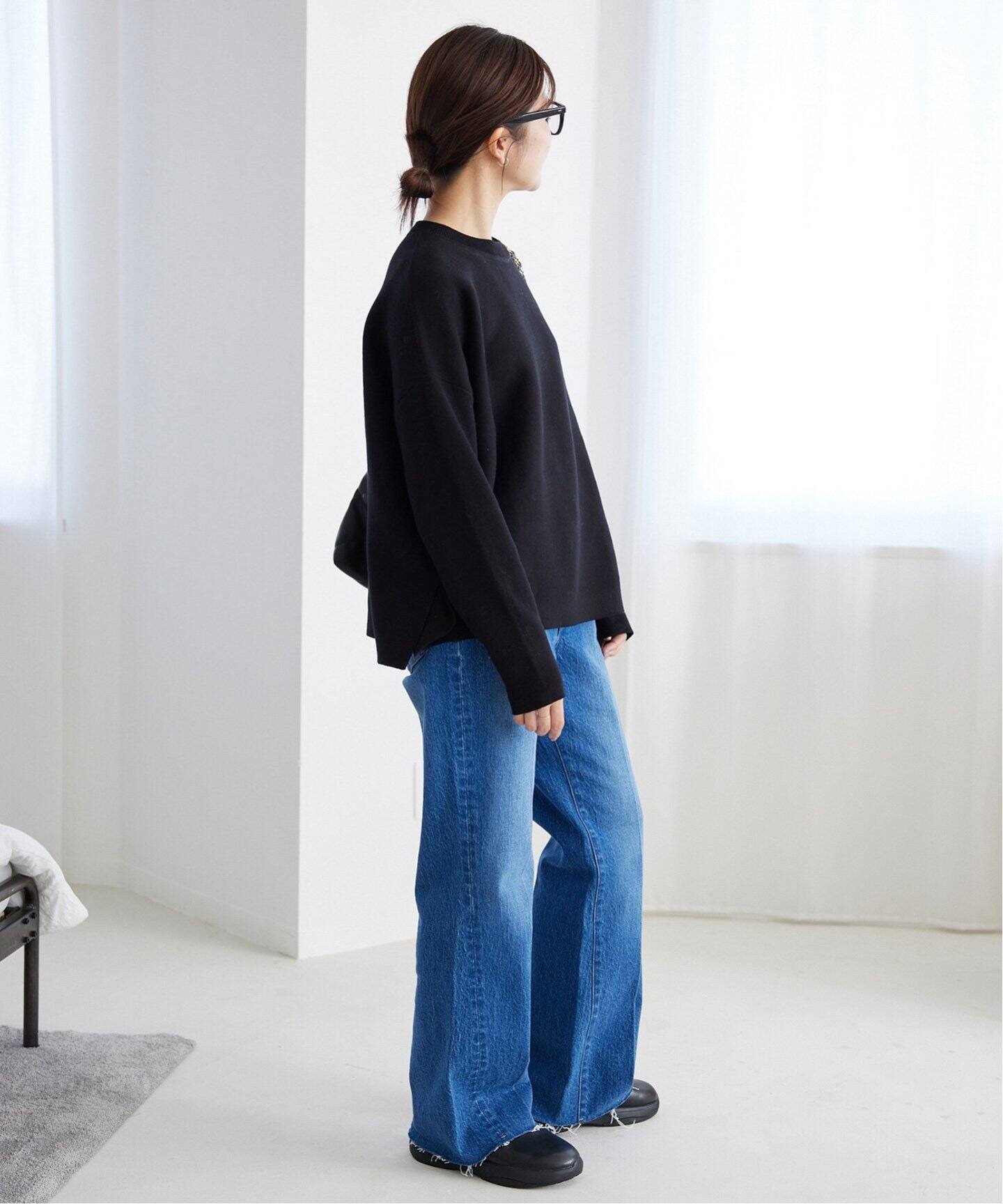 追加》コットンダブルフェイスプルオーバー（ニット／セーター