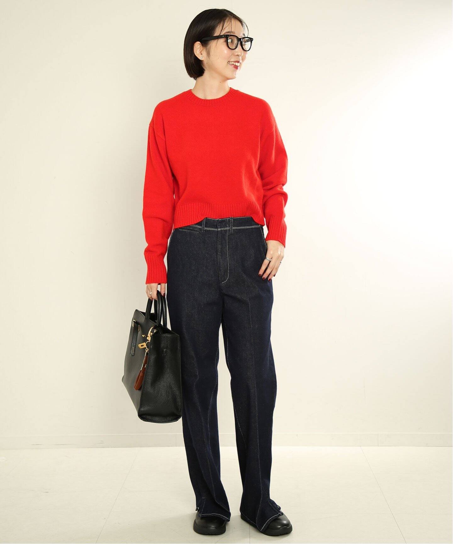 SLOBE IENA echecs クルーネックプルオーバー定価12100円 セーター ニット 24AW レッド レディース スローブイエナ【中古】6-0207T♪ echecs クルーネックプルオーバー（ニット／セーター）｜SLOBE IENA