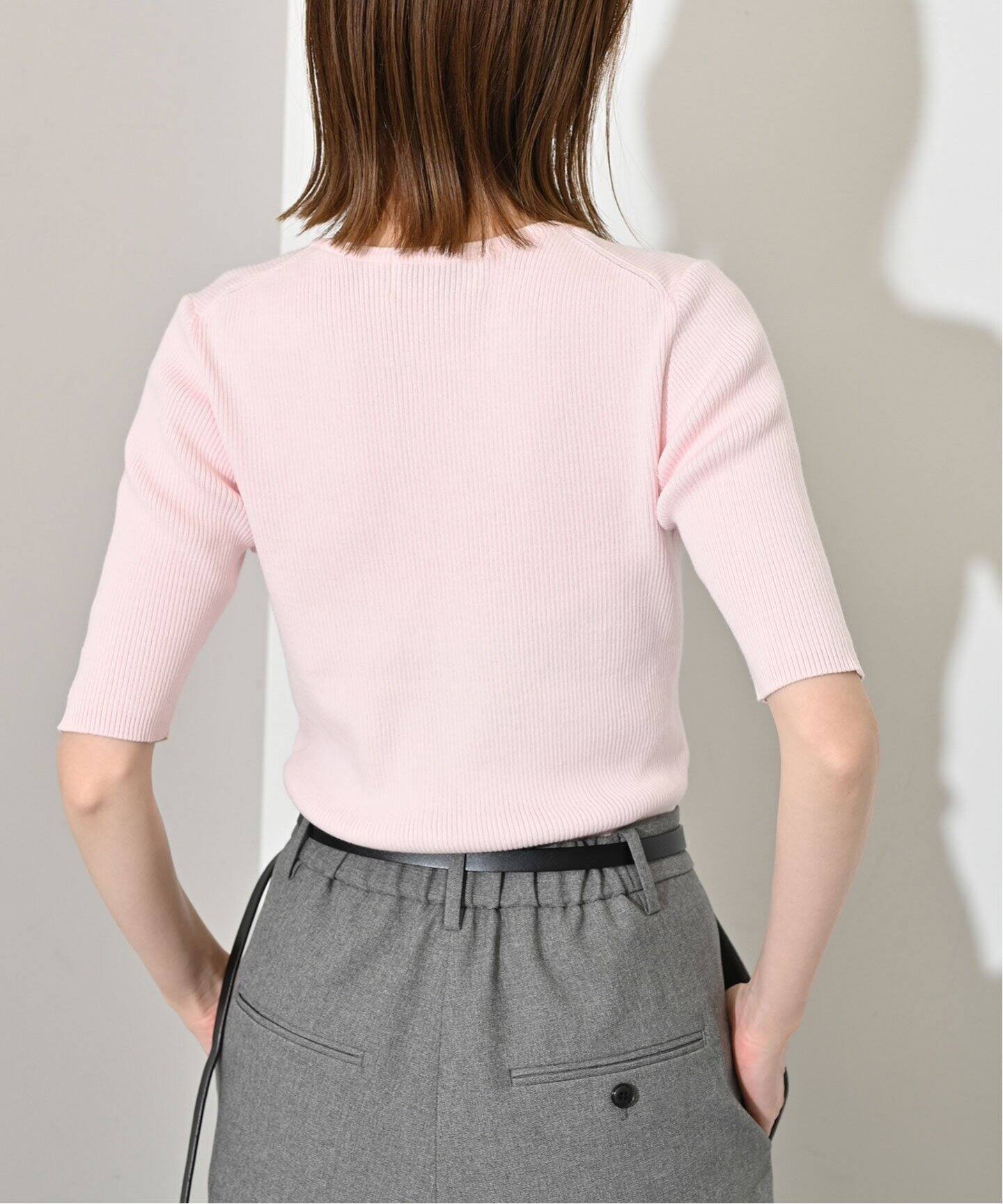 スイスオーガニックコットンリブプルオーバー（ニット／セーター