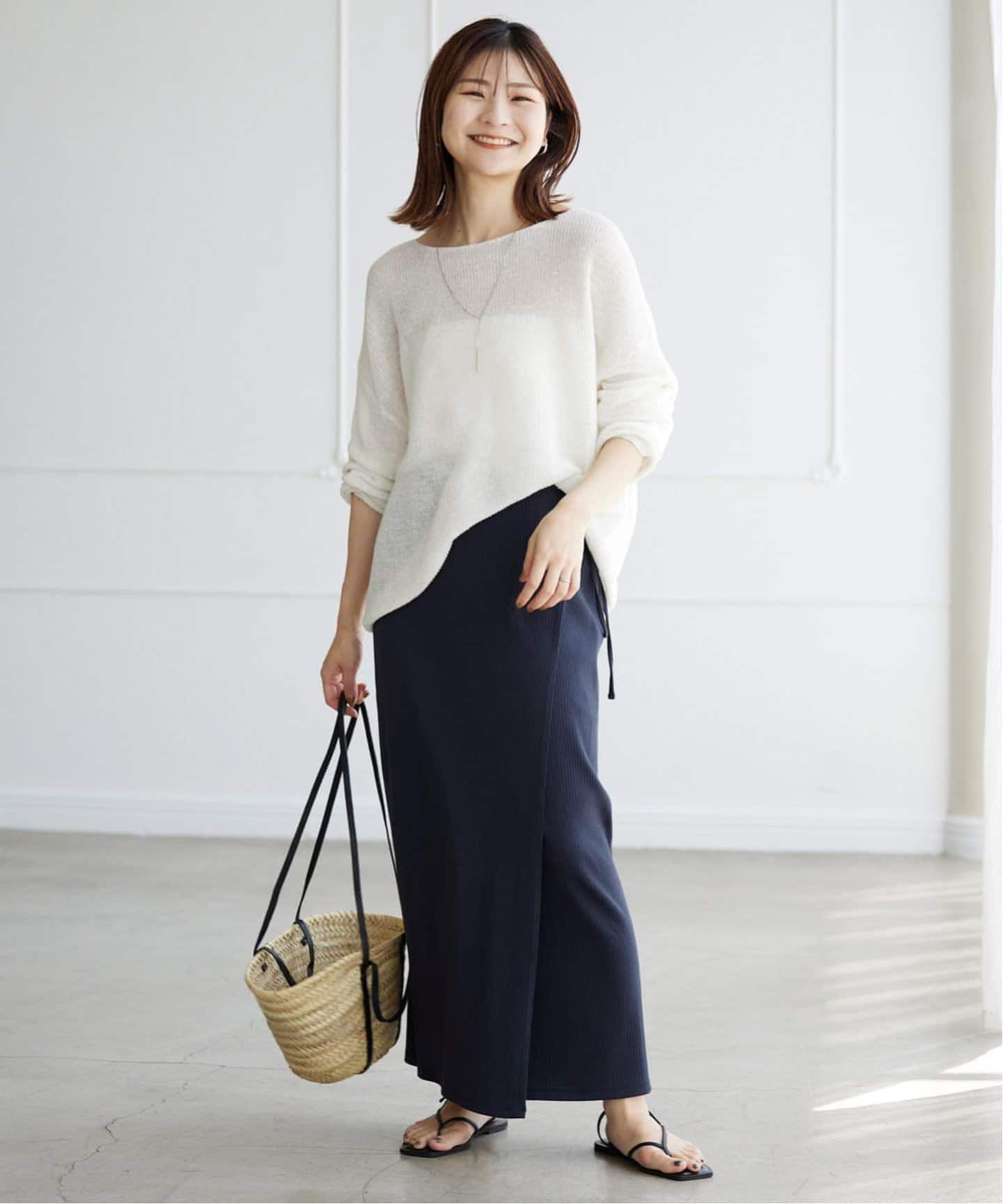 SLOBE IENA リネン混ボートネックニット SLOBE IENA（スローブイエナ）の「リネン混ボートネックニット（ニット
